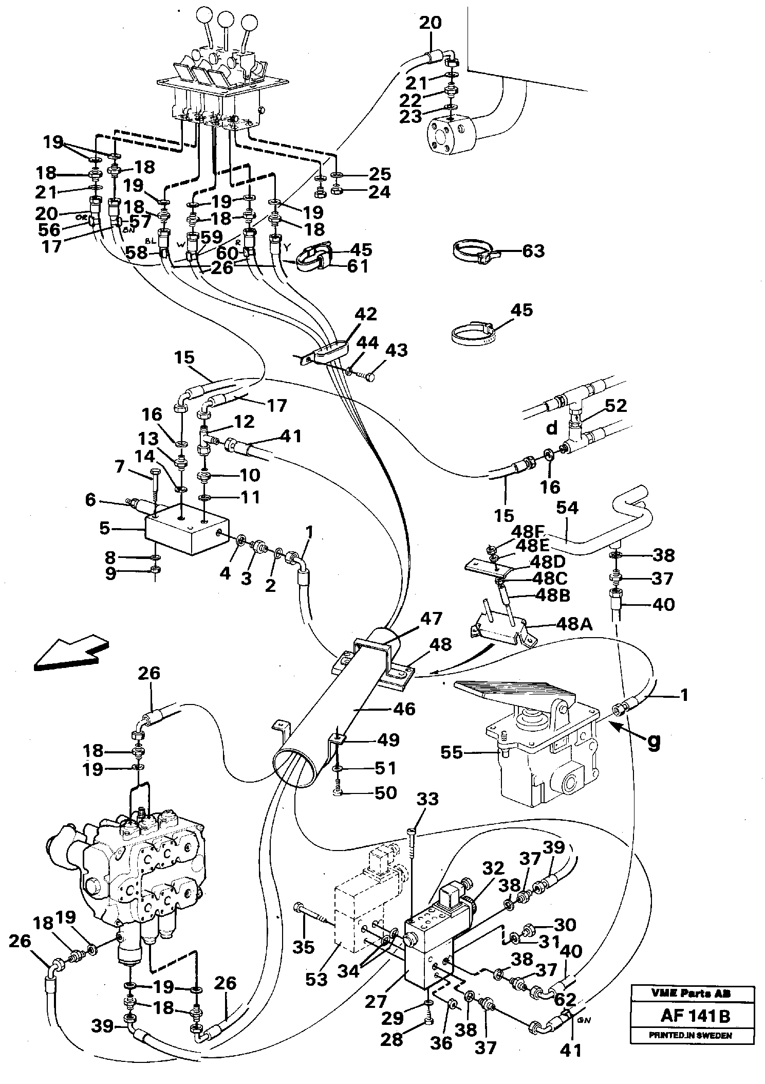 Servo hydraulics.  SER NO - 1869 /   SER NO - 60401 USA — volvo parts diagram