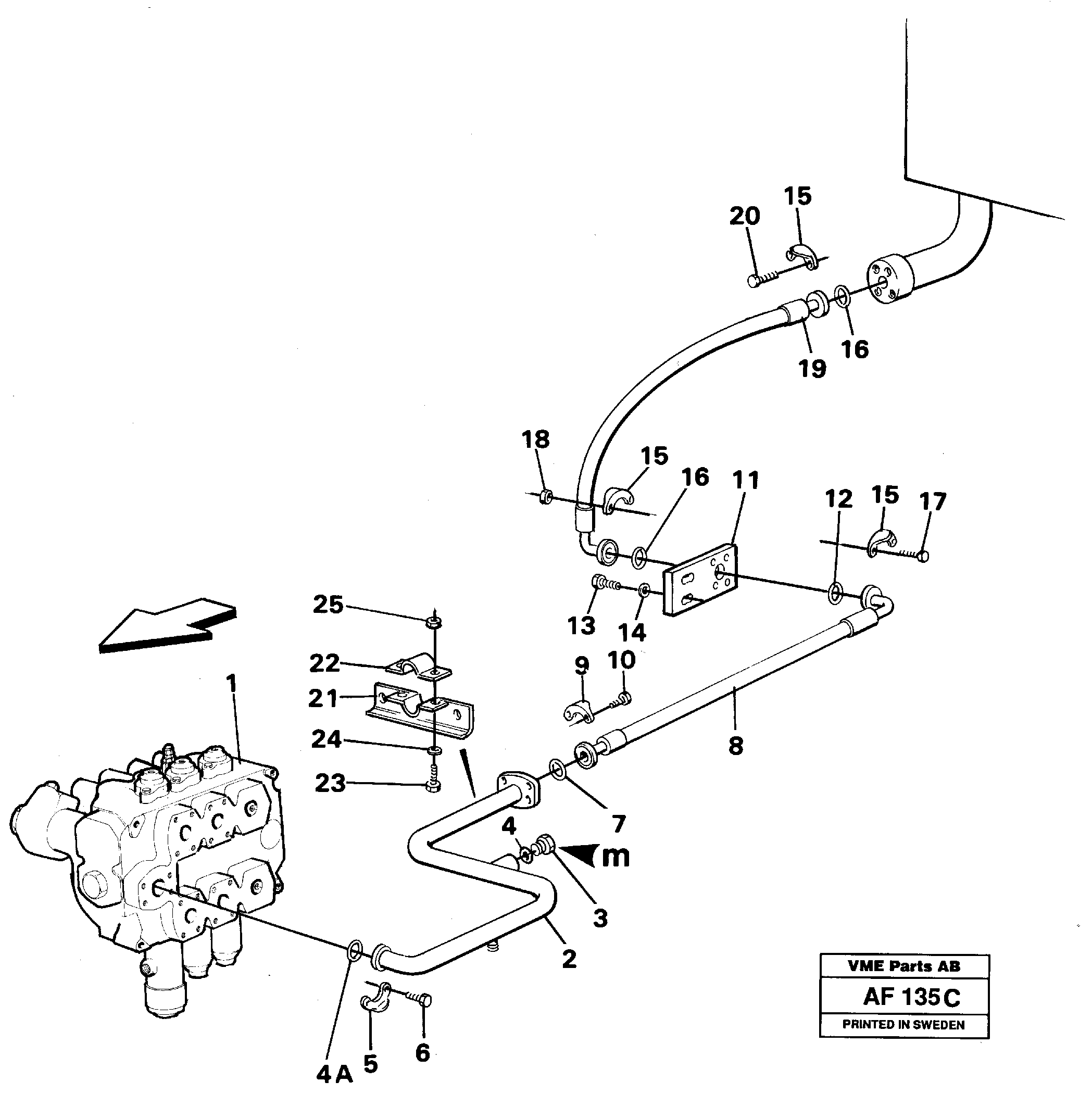 Hydraulic system, return line — volvo parts diagram