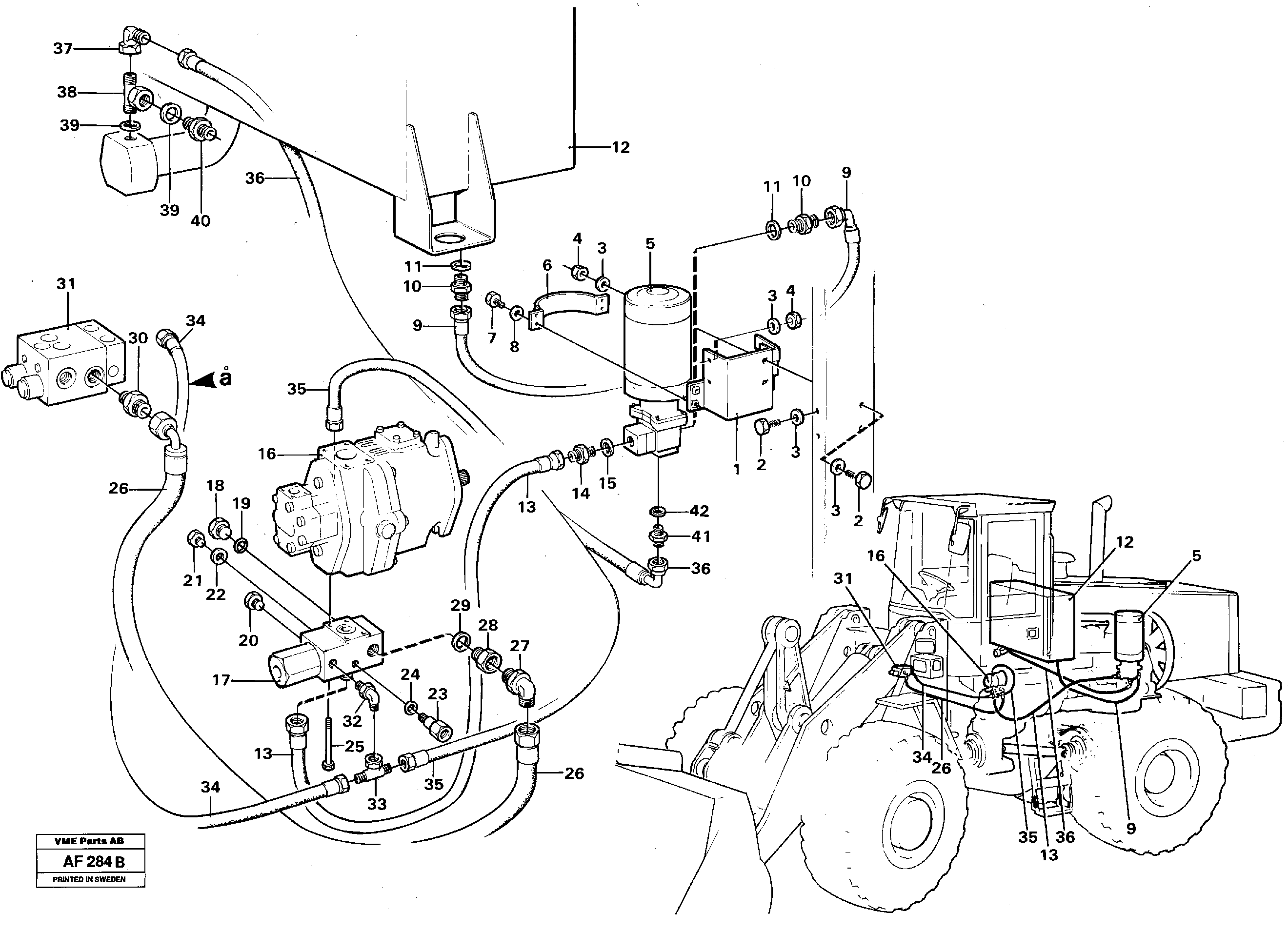Secondary steering system.  91836 SER NO - 1240 / SER NO - 60156 USA — volvo parts diagram