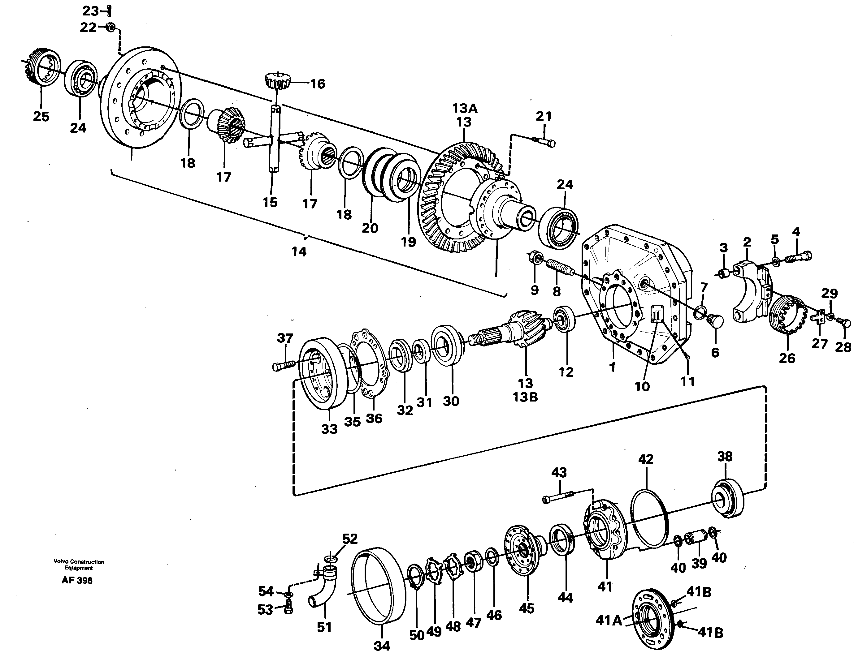 Final drive, rear  AWB40 — volvo parts diagram