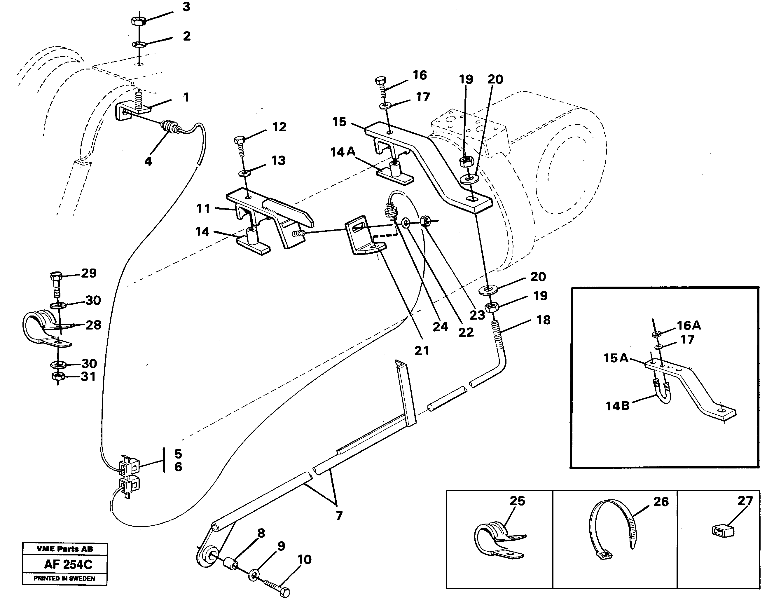 Boom kickout and bucket positioner.  SER NO - 2080  /  SER NO - 60500 USA — volvo parts diagram