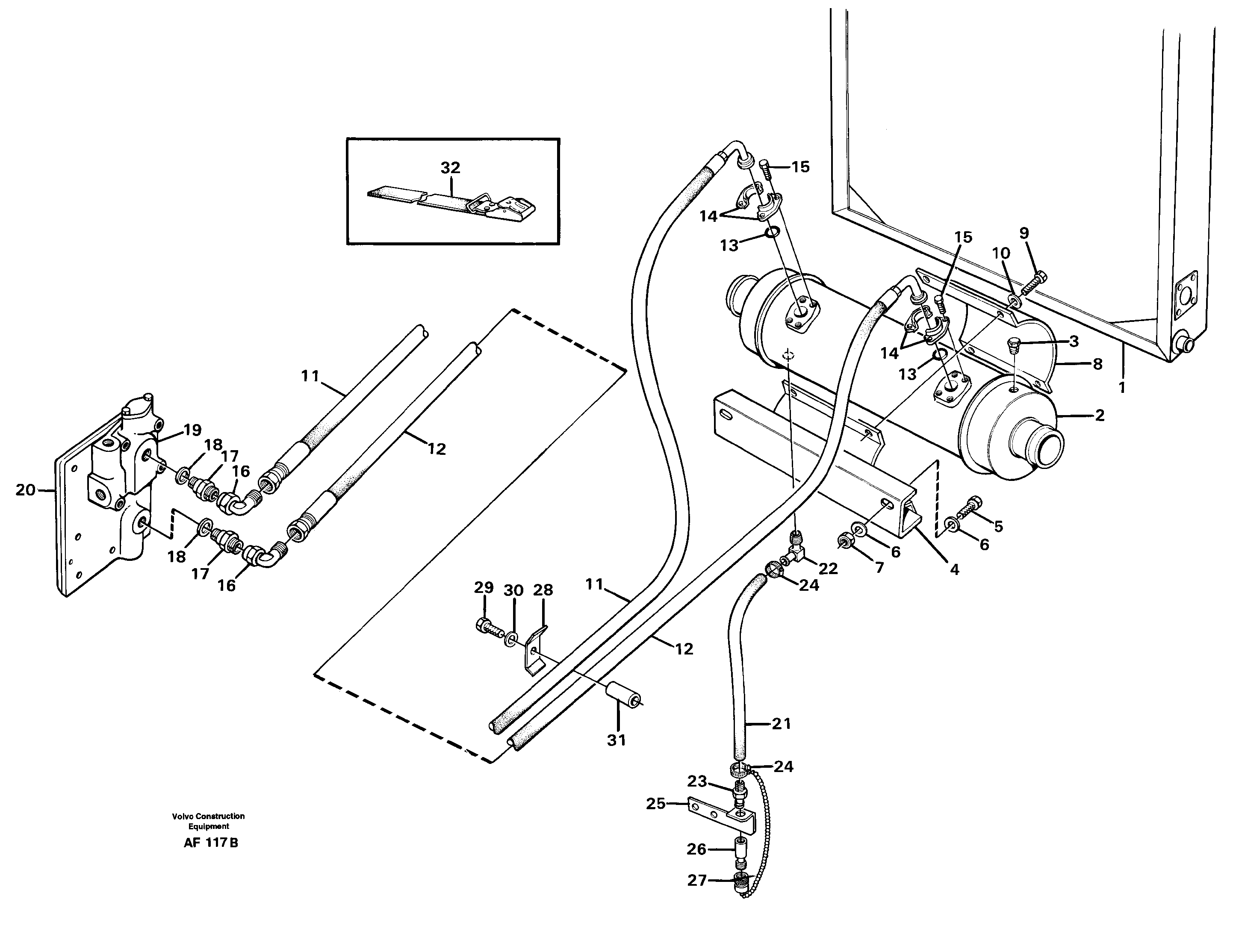Oil cooler — volvo parts diagram