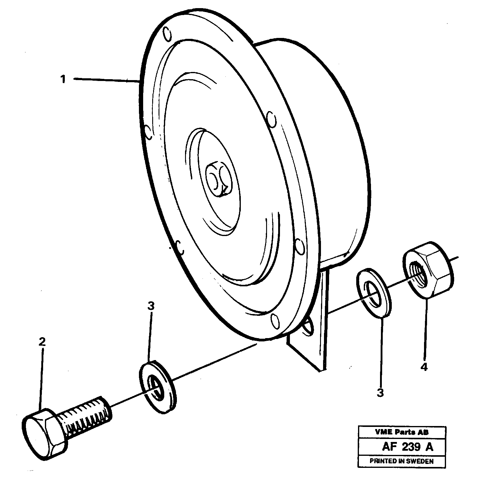 Compressor horn — volvo parts diagram