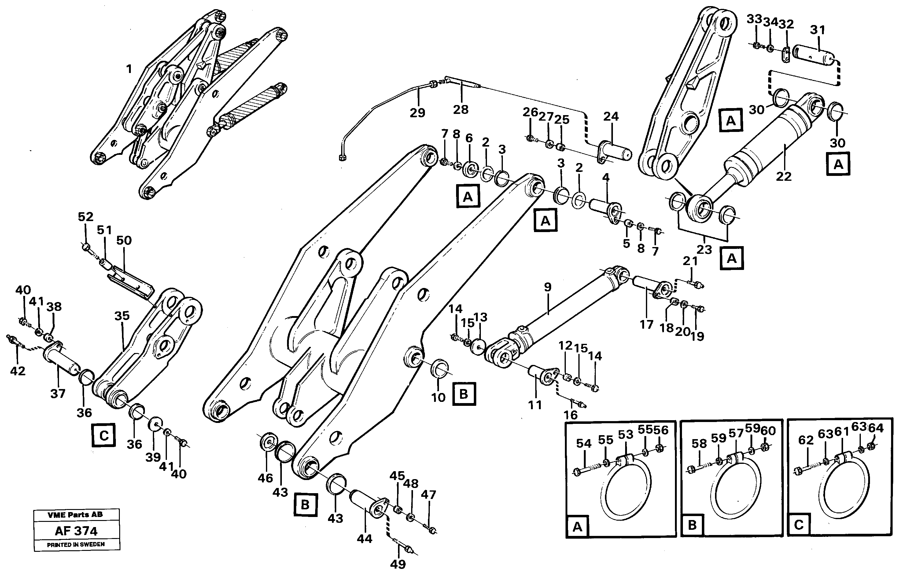 Loading unit.  SER NO 1206 -  / SER NO 60591 - USA,  AGGR NO 389 - — volvo parts diagram
