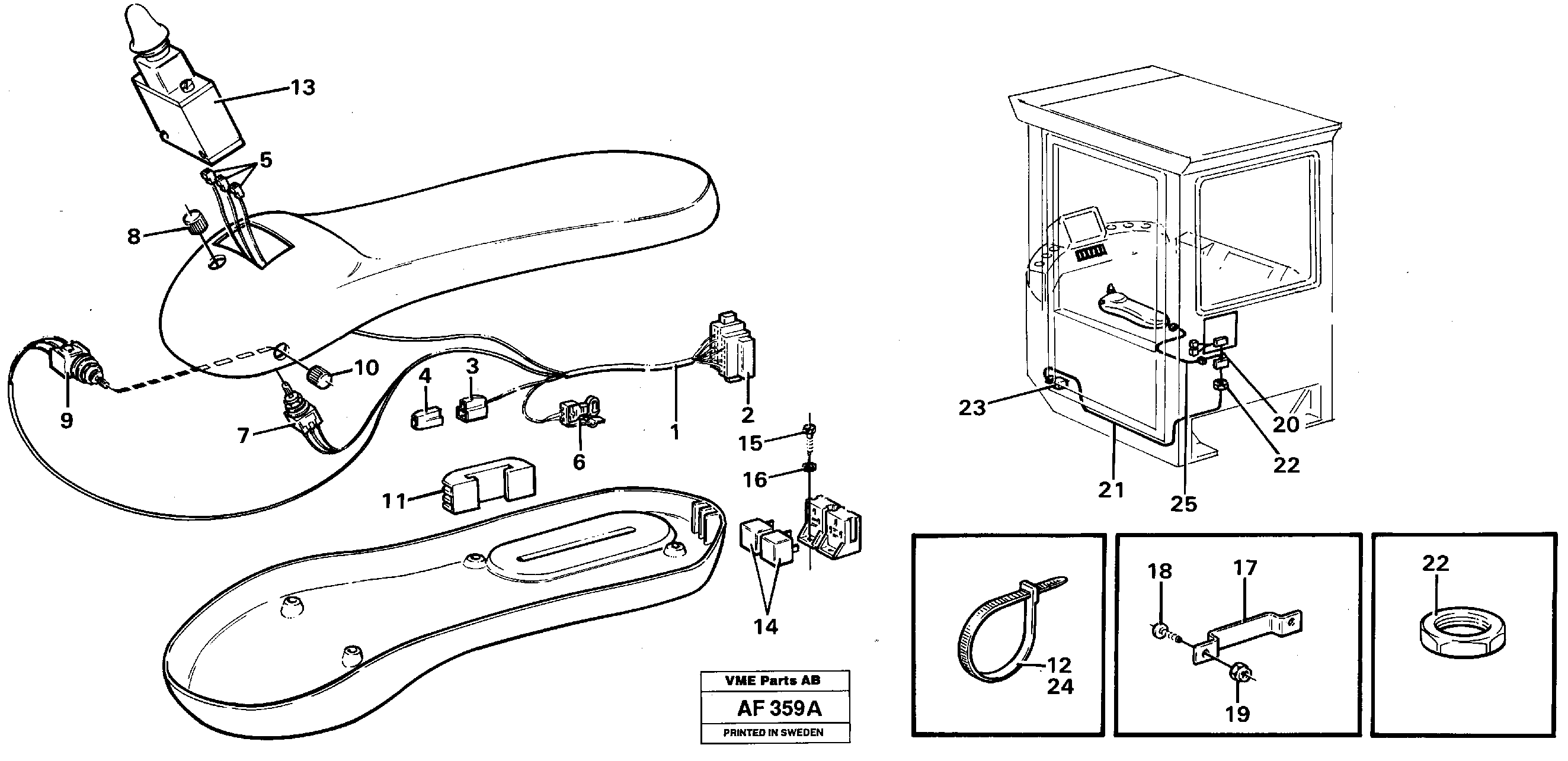 Cable harness for Cdc-steering.  94602 SER NO - 2510 — volvo parts diagram