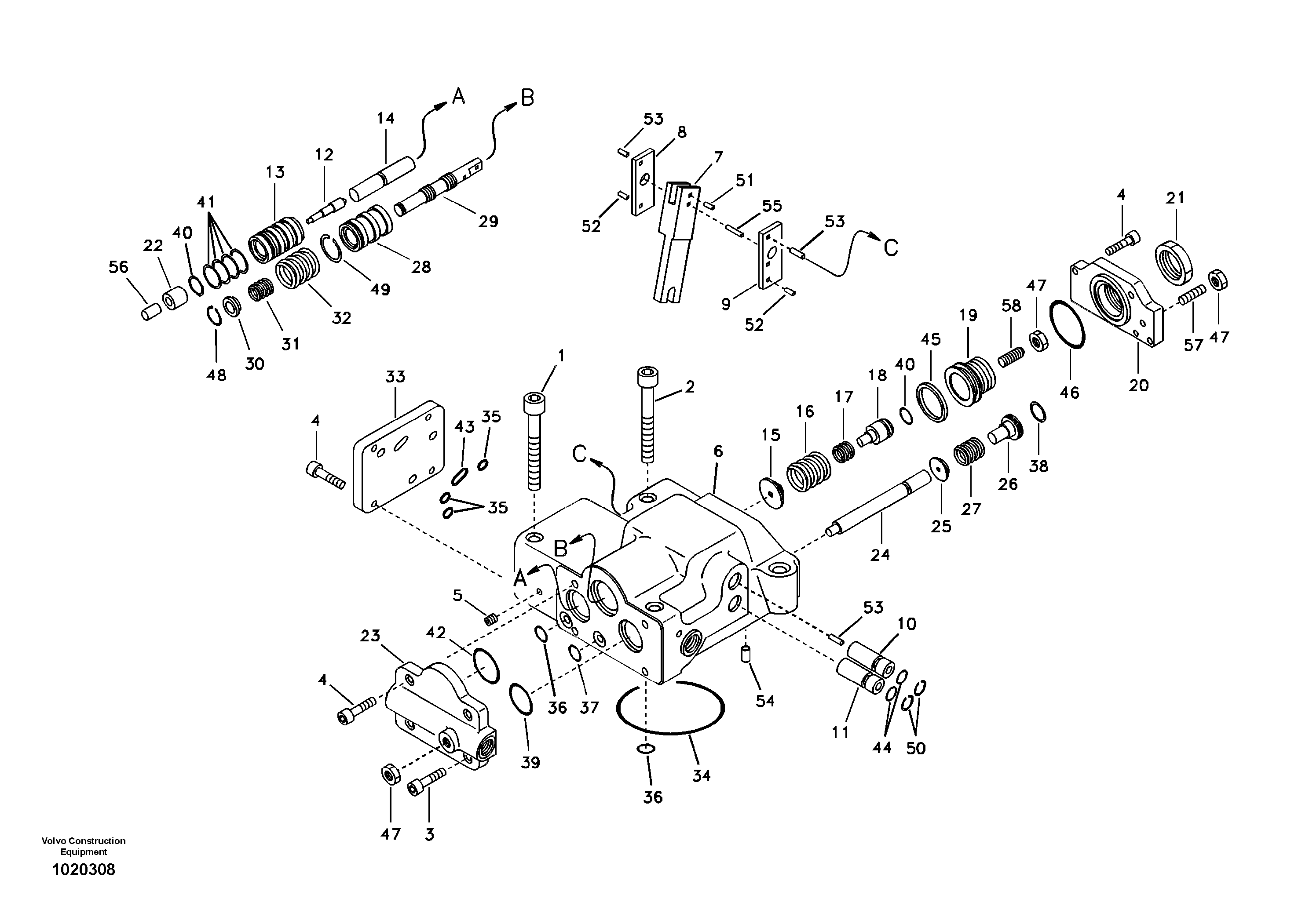 Regulator, hydraulic pump — volvo parts diagram