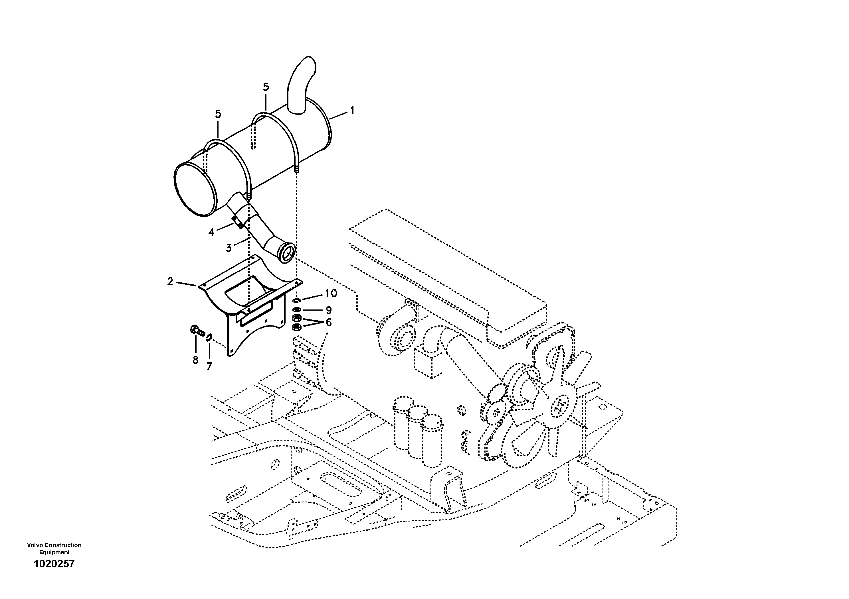 Exhaust system — volvo parts diagram