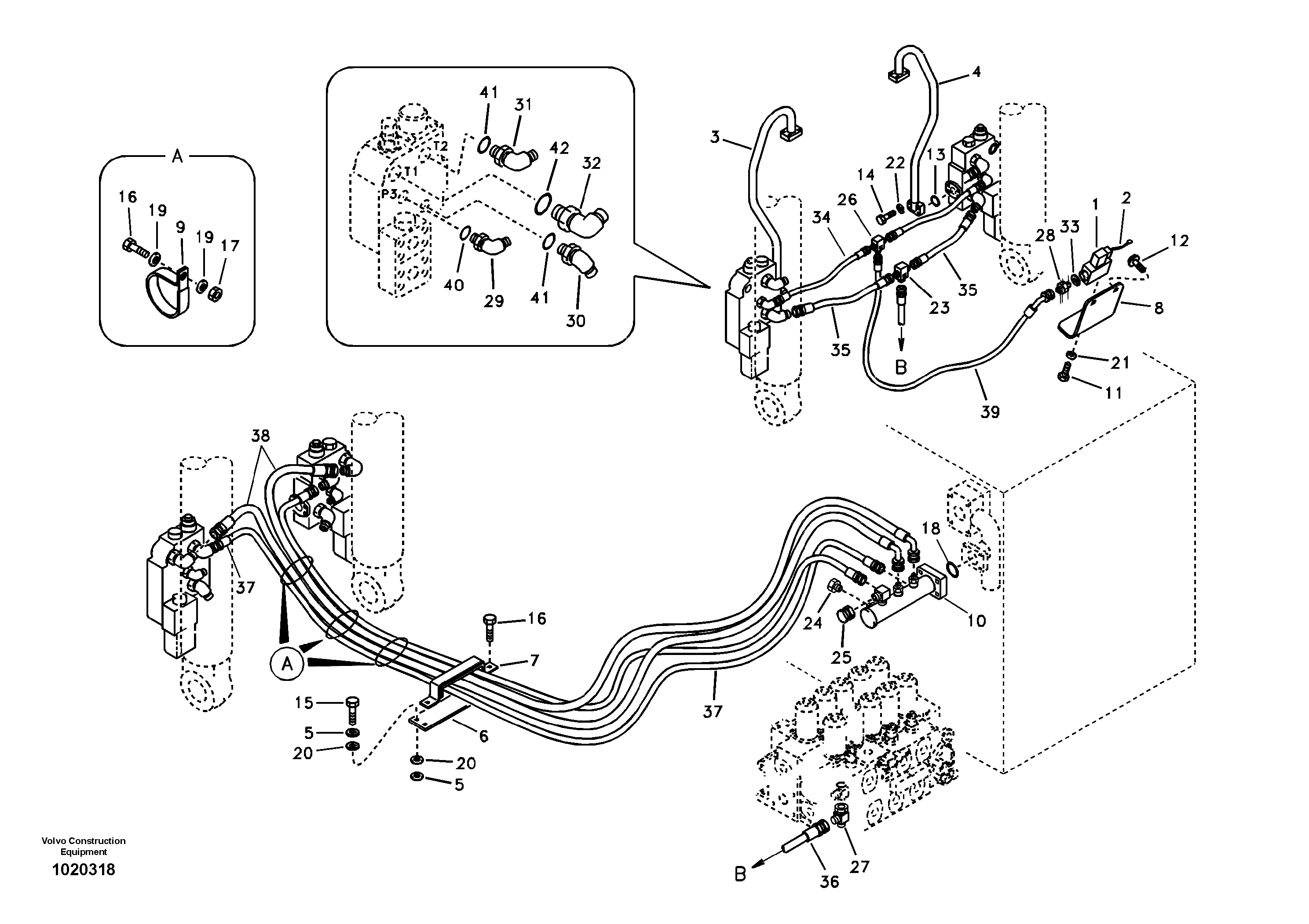 Working hydraulic, boom rupture — volvo parts diagram
