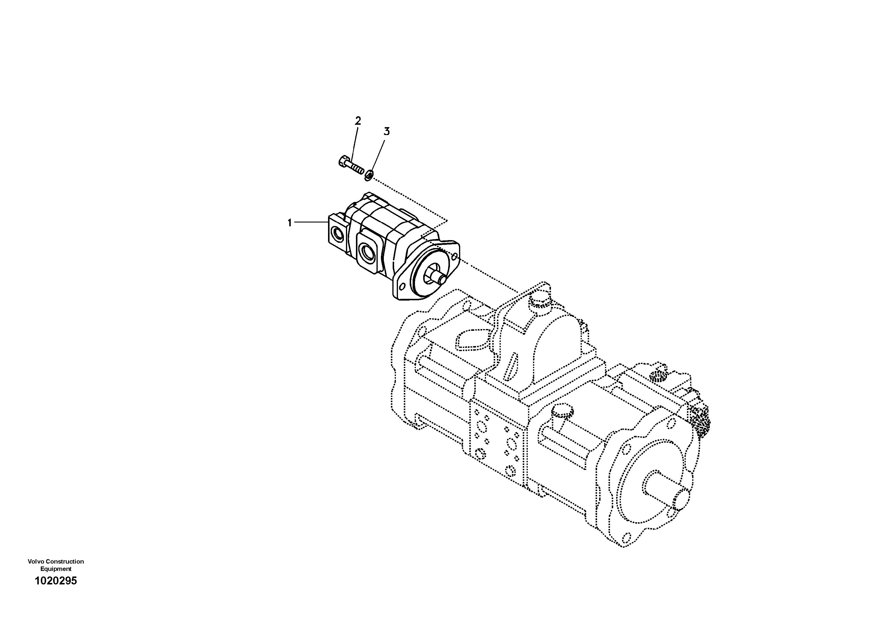 Hydraulic system, oil cooling pump mount — volvo parts diagram