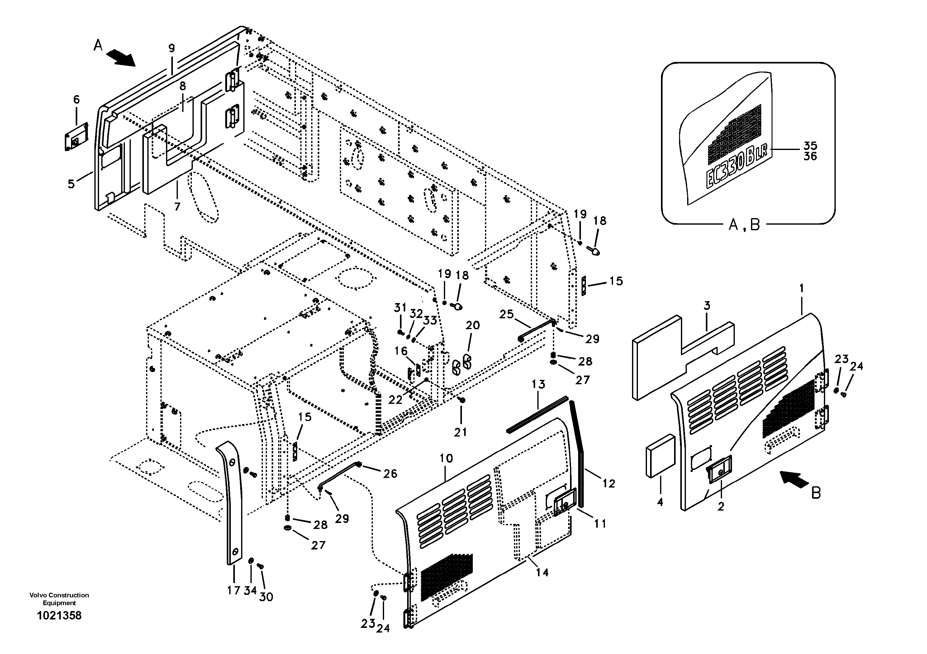 Door, side — volvo parts diagram
