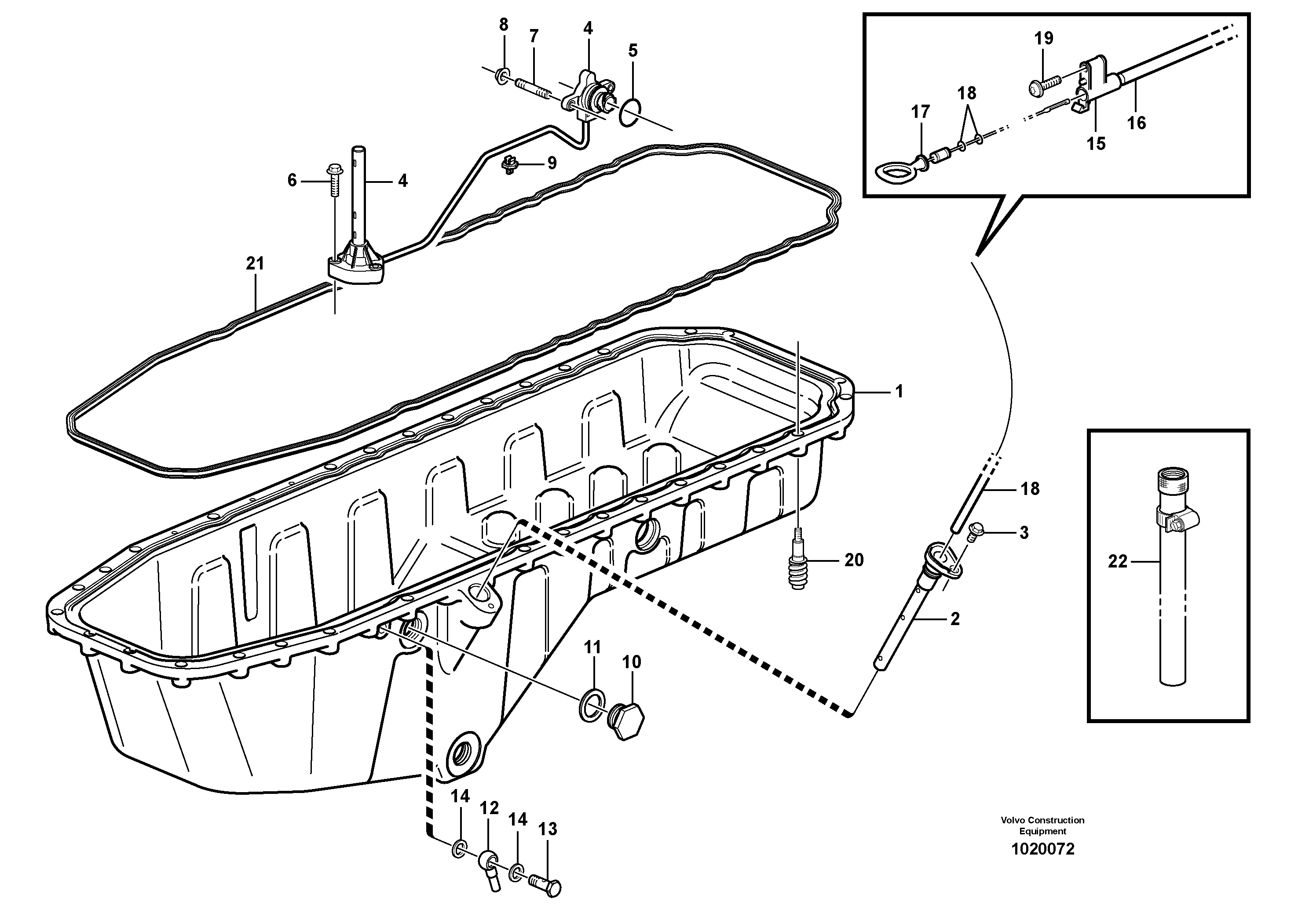 Oil sump — volvo parts diagram