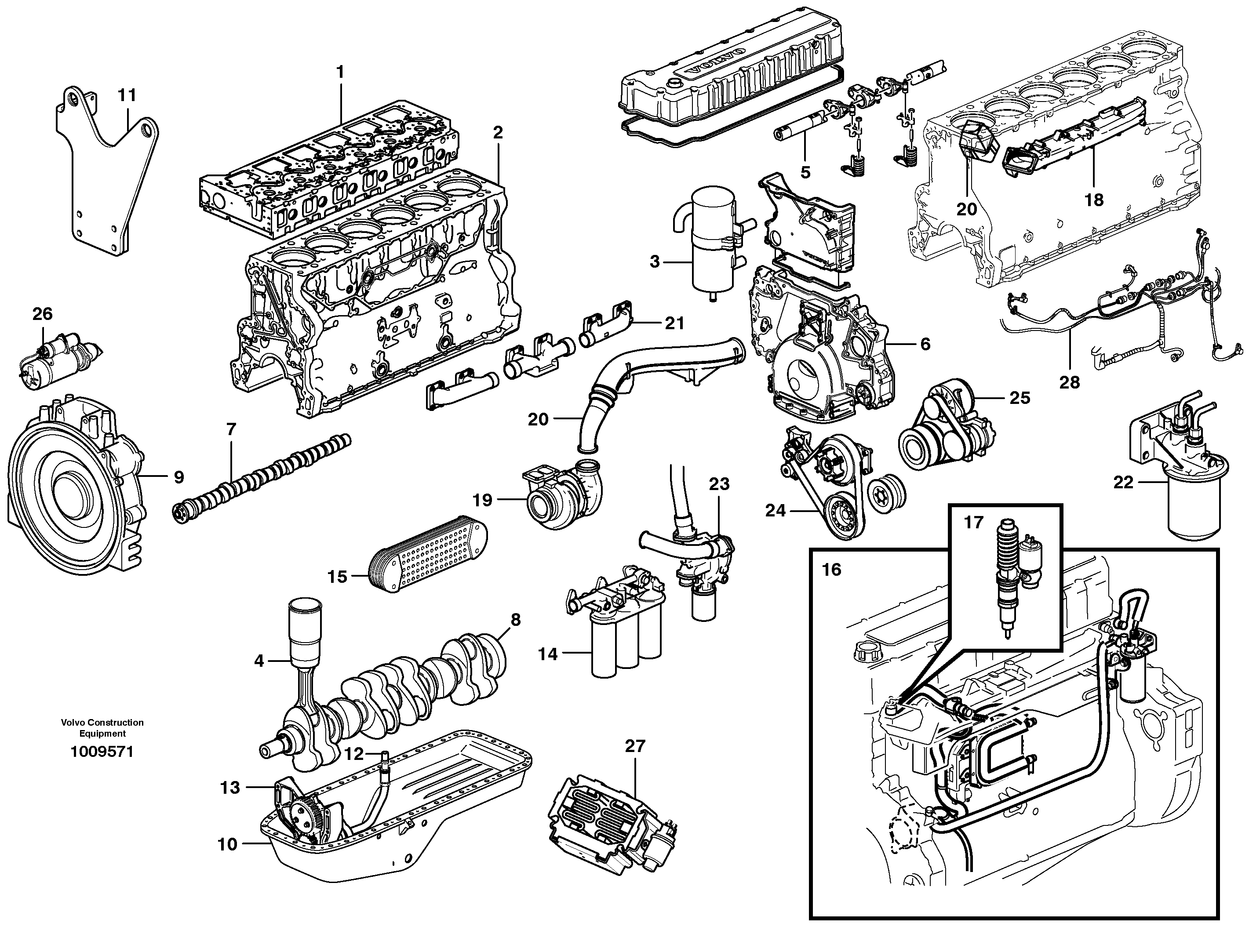 Engine — volvo parts diagram