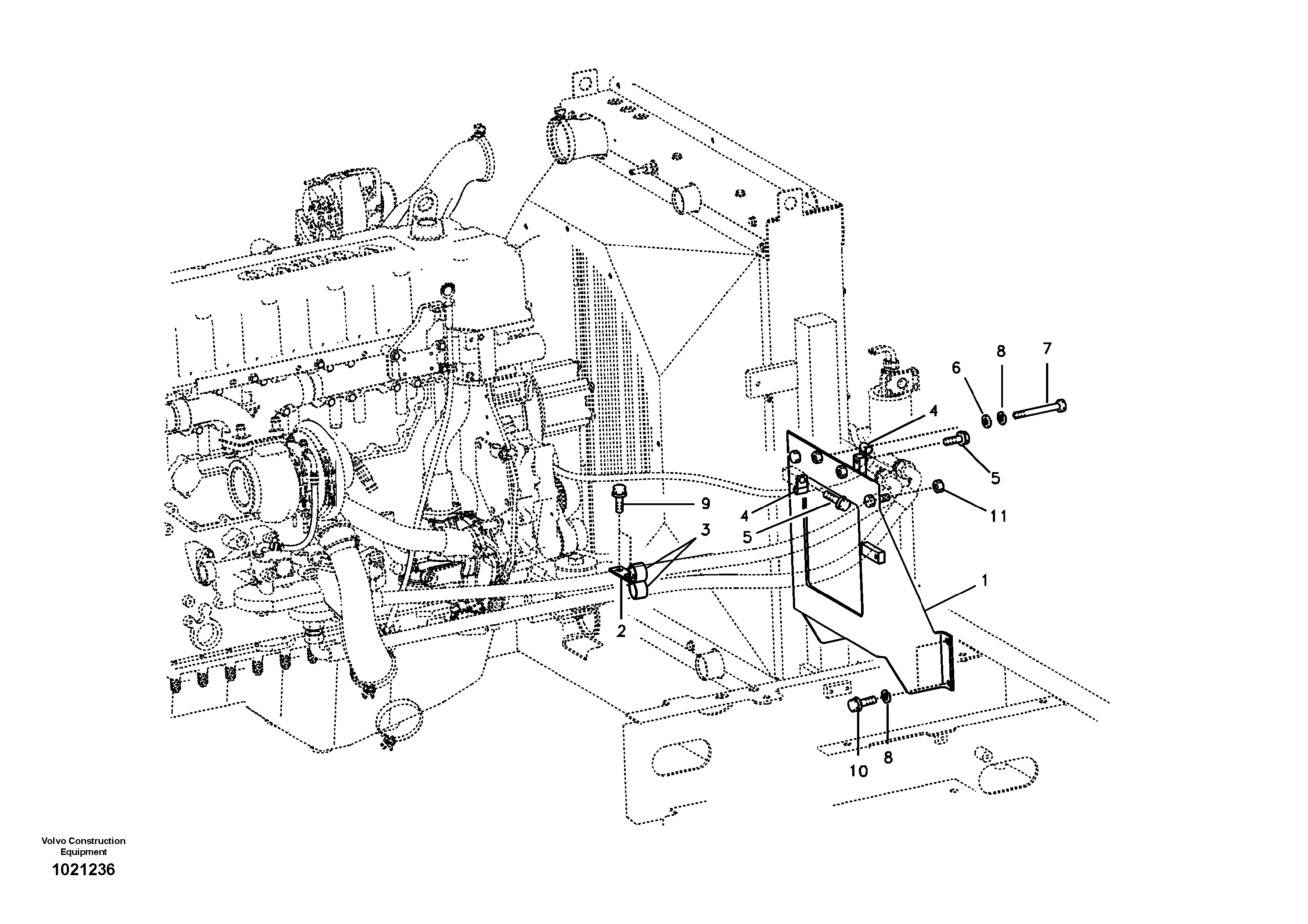 Oil filter with fitting parts — volvo parts diagram