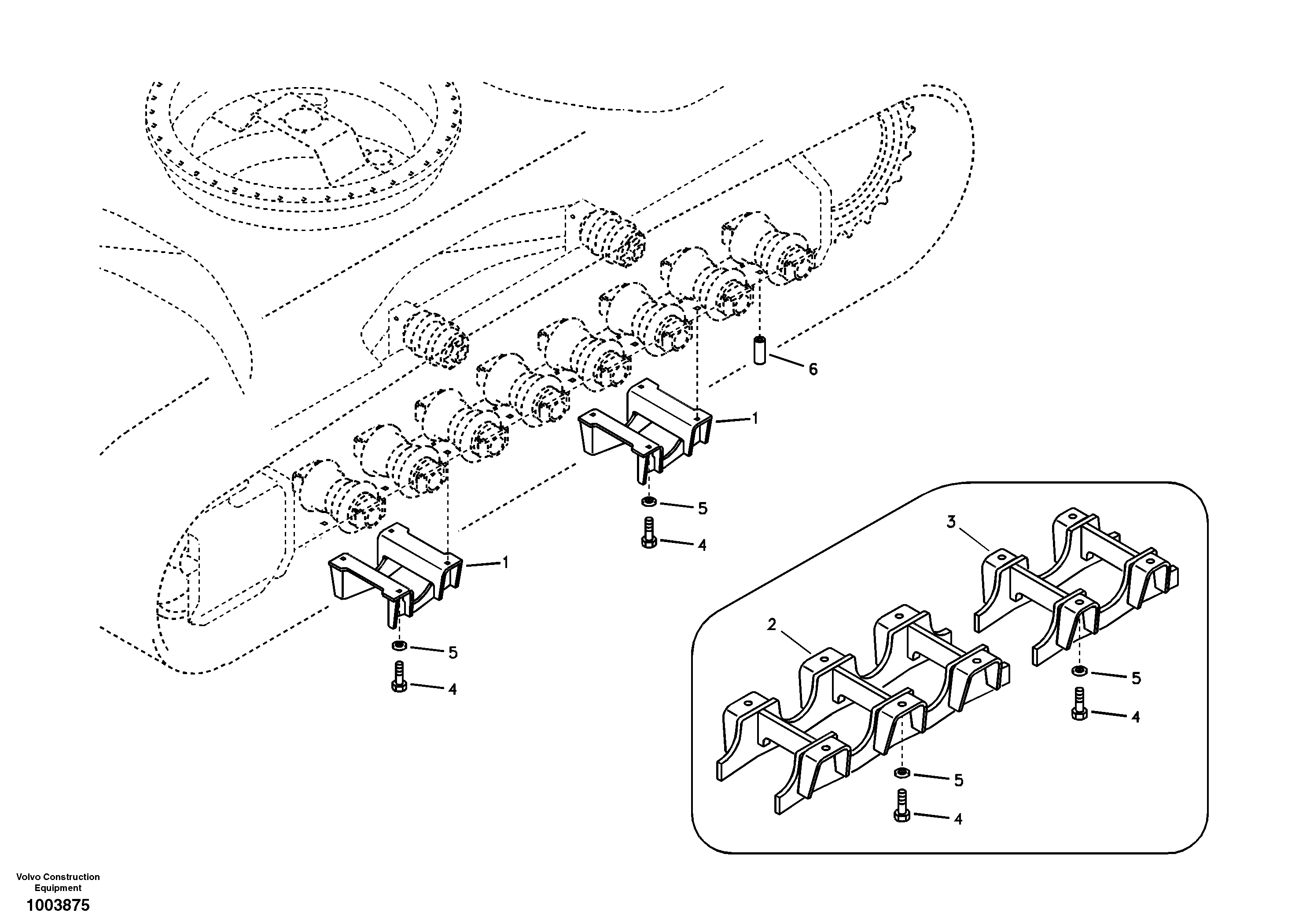 Undercarriage, track guards — volvo parts diagram