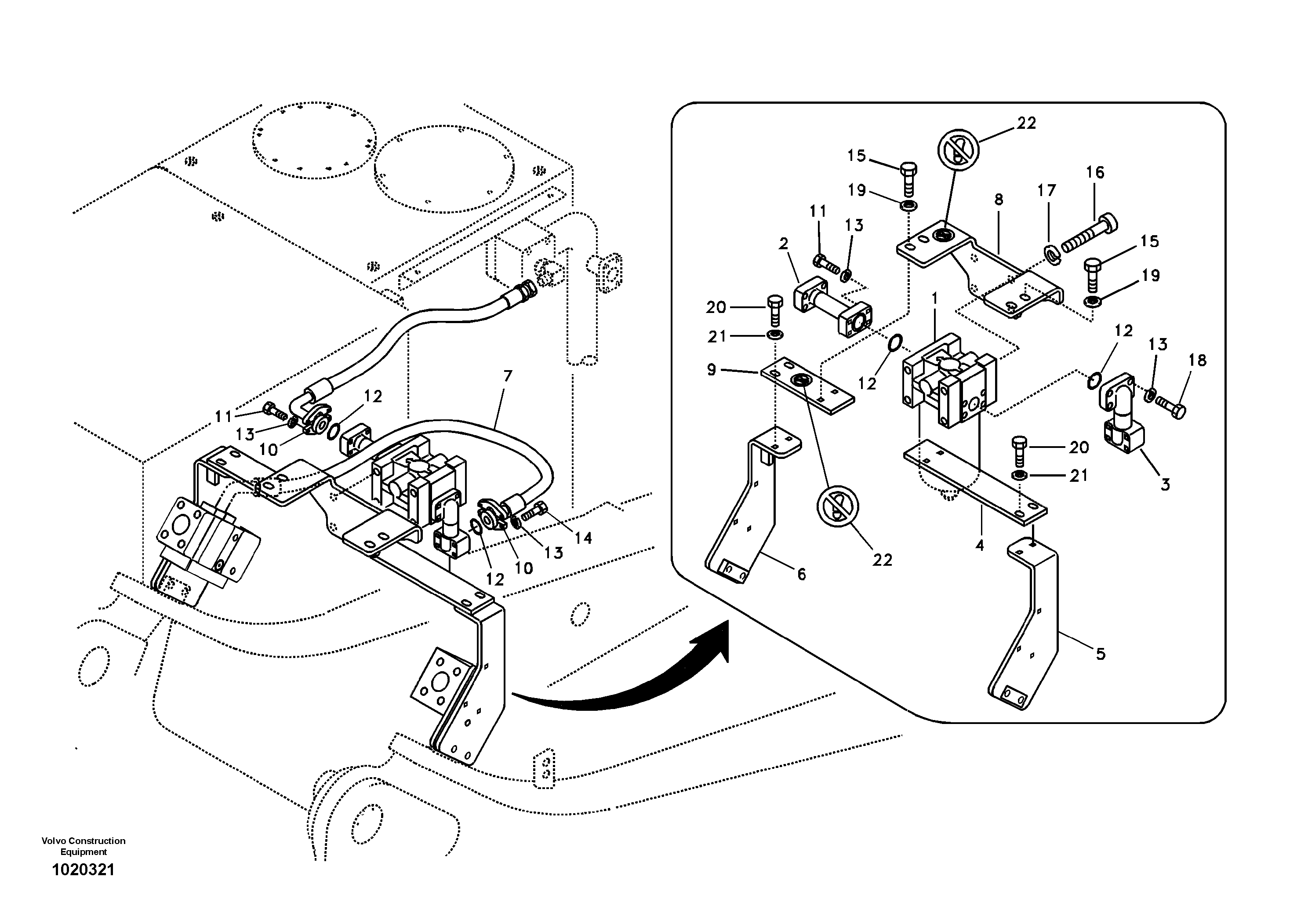 Working hydraulic, hammer and shear for return filter — volvo parts diagram