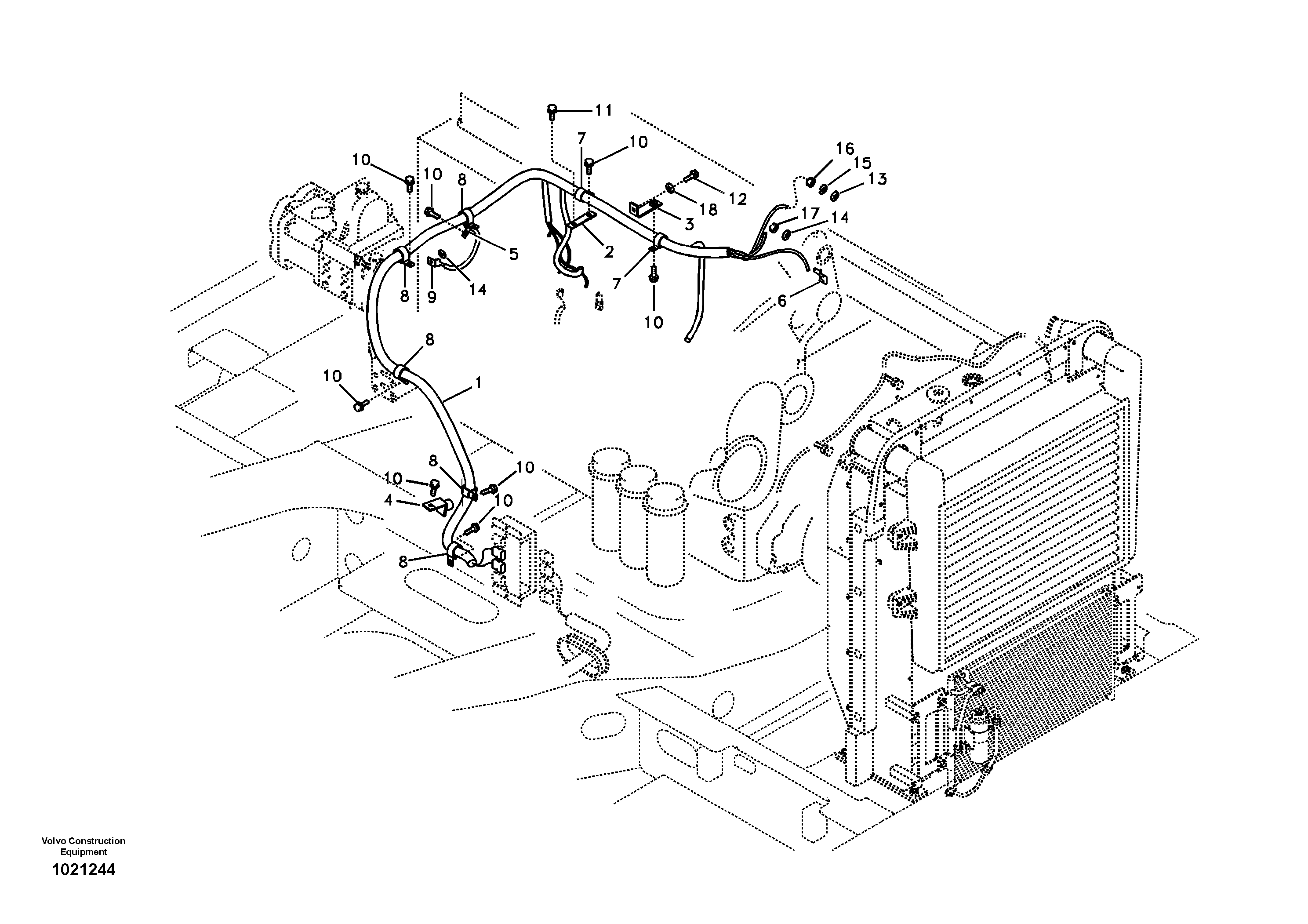 Cable harness, engine — volvo parts diagram