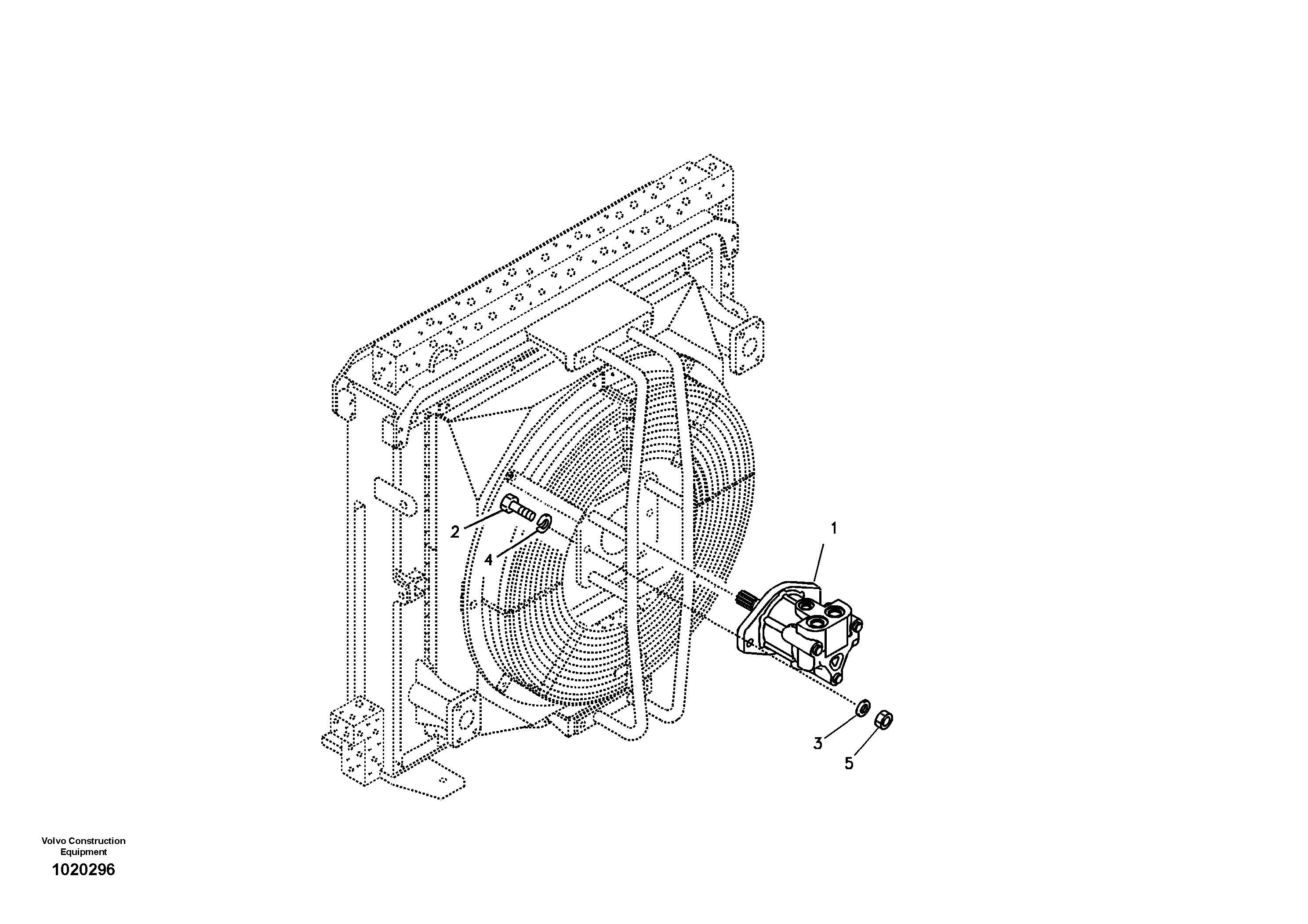 Hydraulic system, oil cooling fan motor mount — volvo parts diagram
