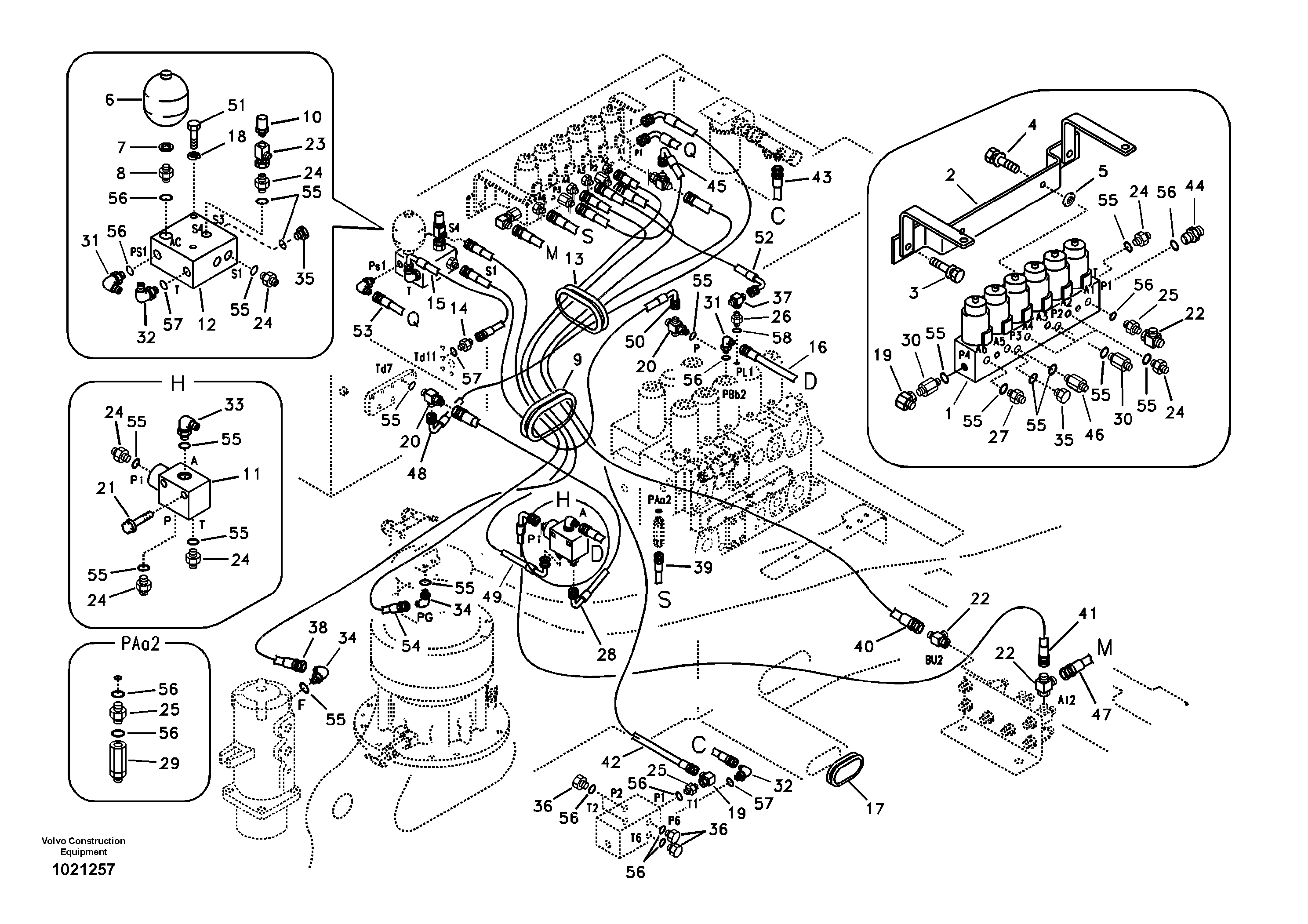 Servo system, control valve to solenoid valve — volvo parts diagram