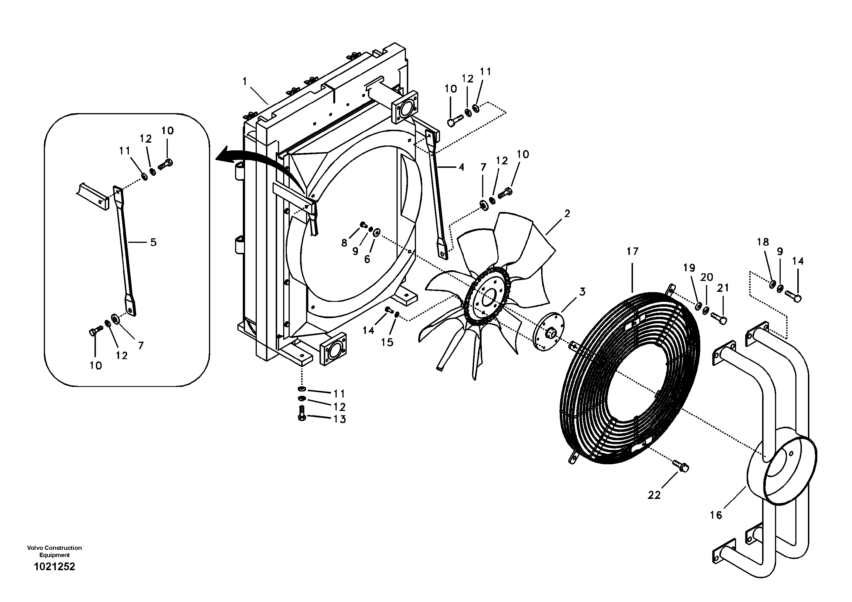 Hydraulic system, oil cooler mount — volvo parts diagram