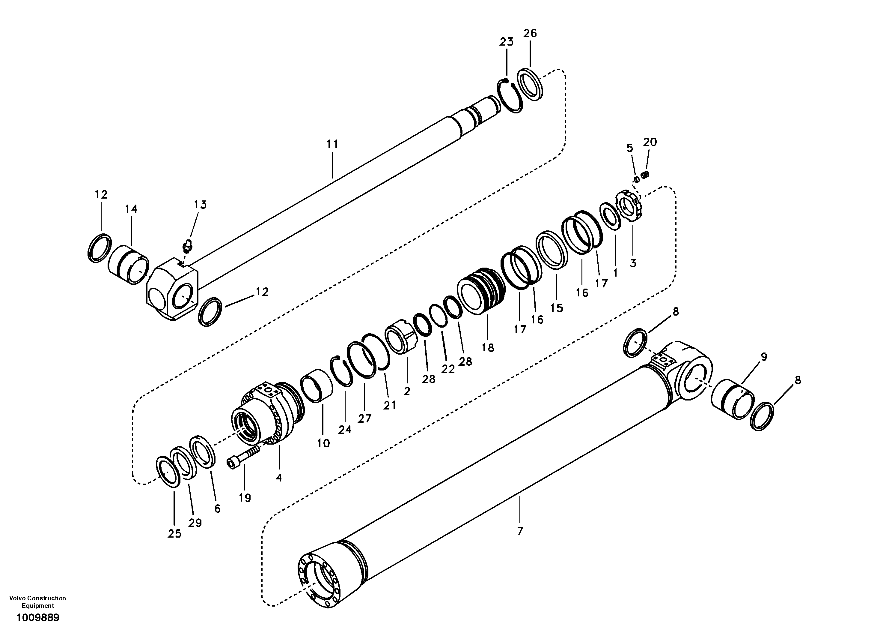 Bucket cylinder — volvo parts diagram