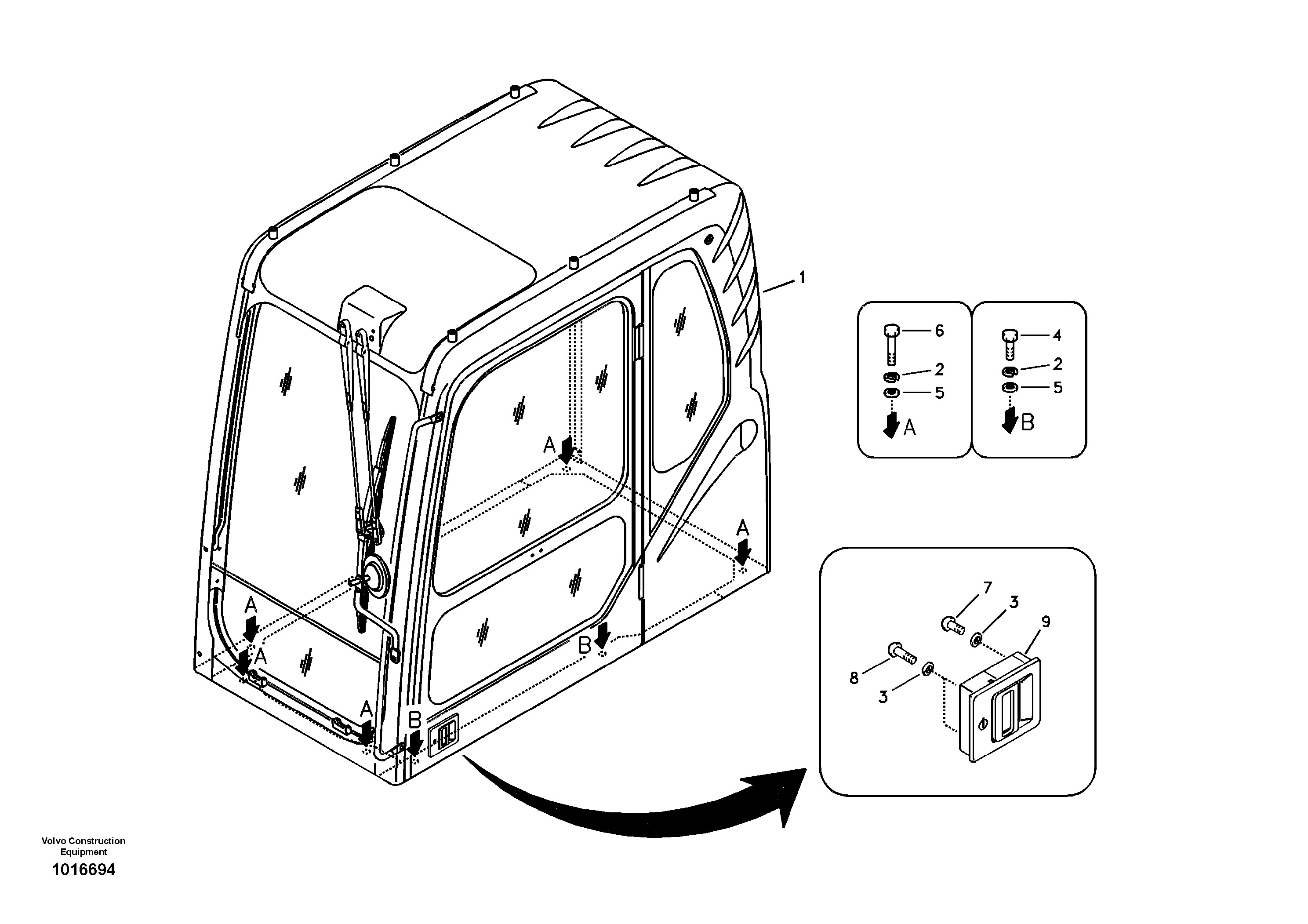 Cab mount — volvo parts diagram