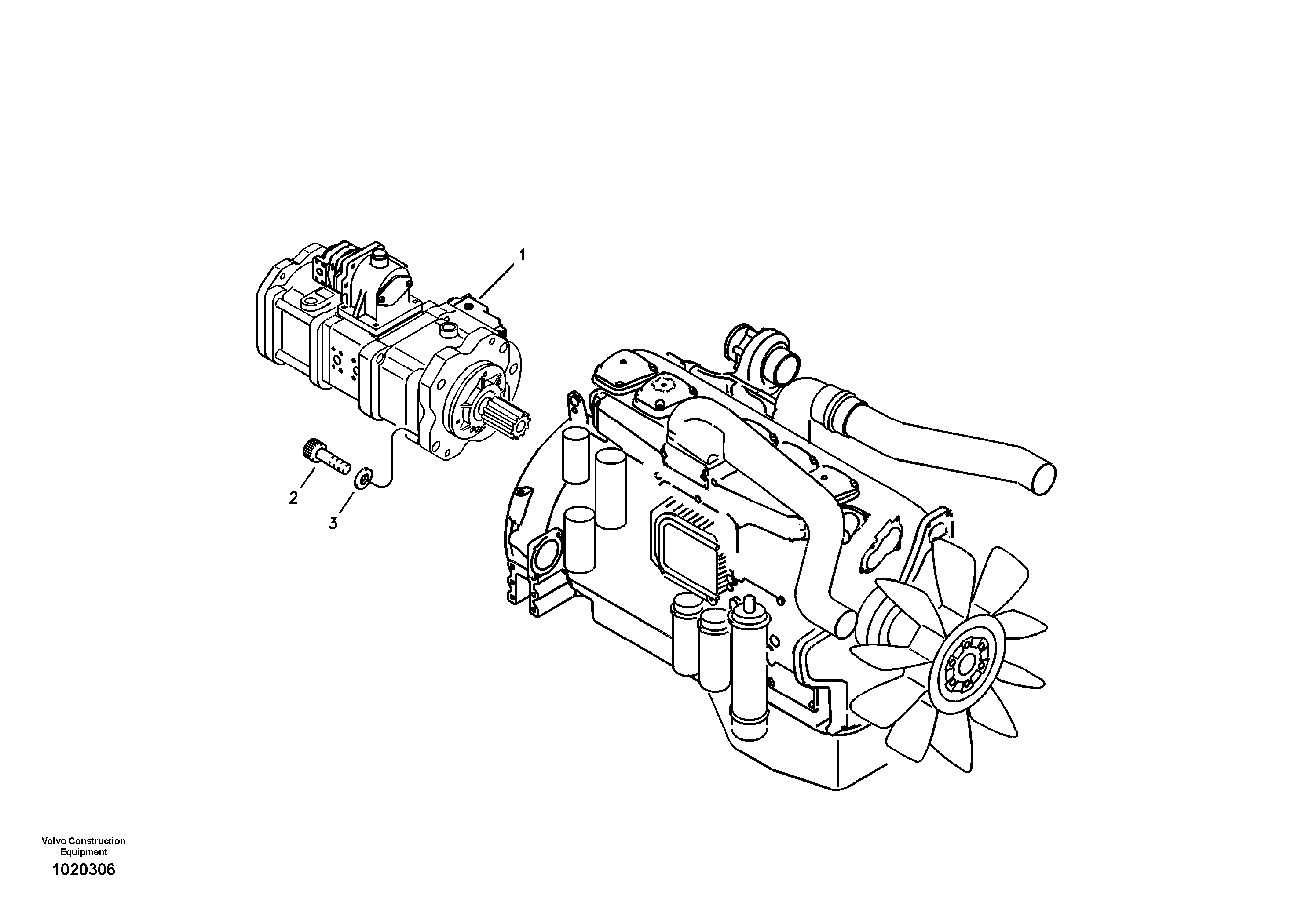Pump installation — volvo parts diagram