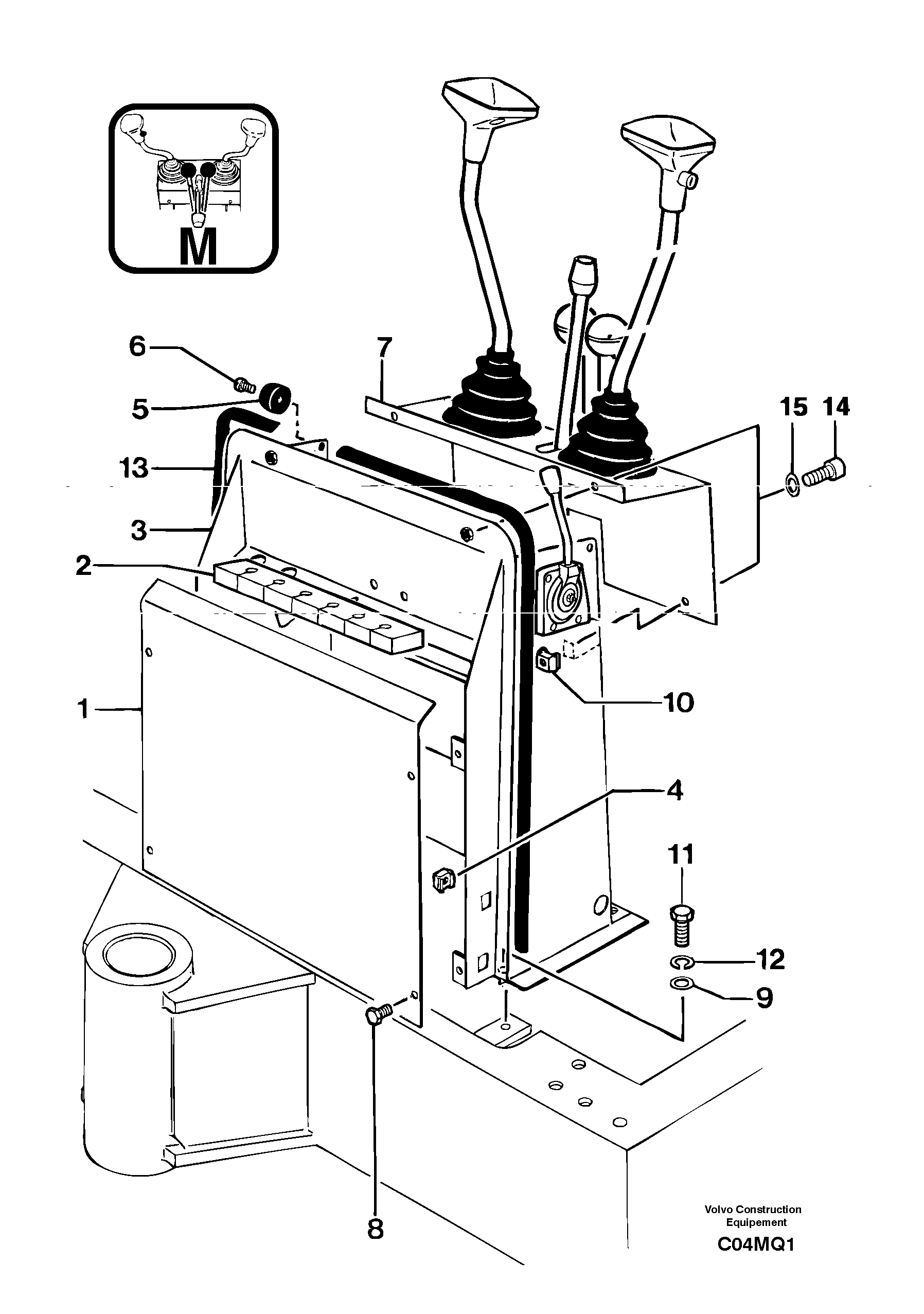 Operator's station : instrument panel ( front ) — volvo parts diagram