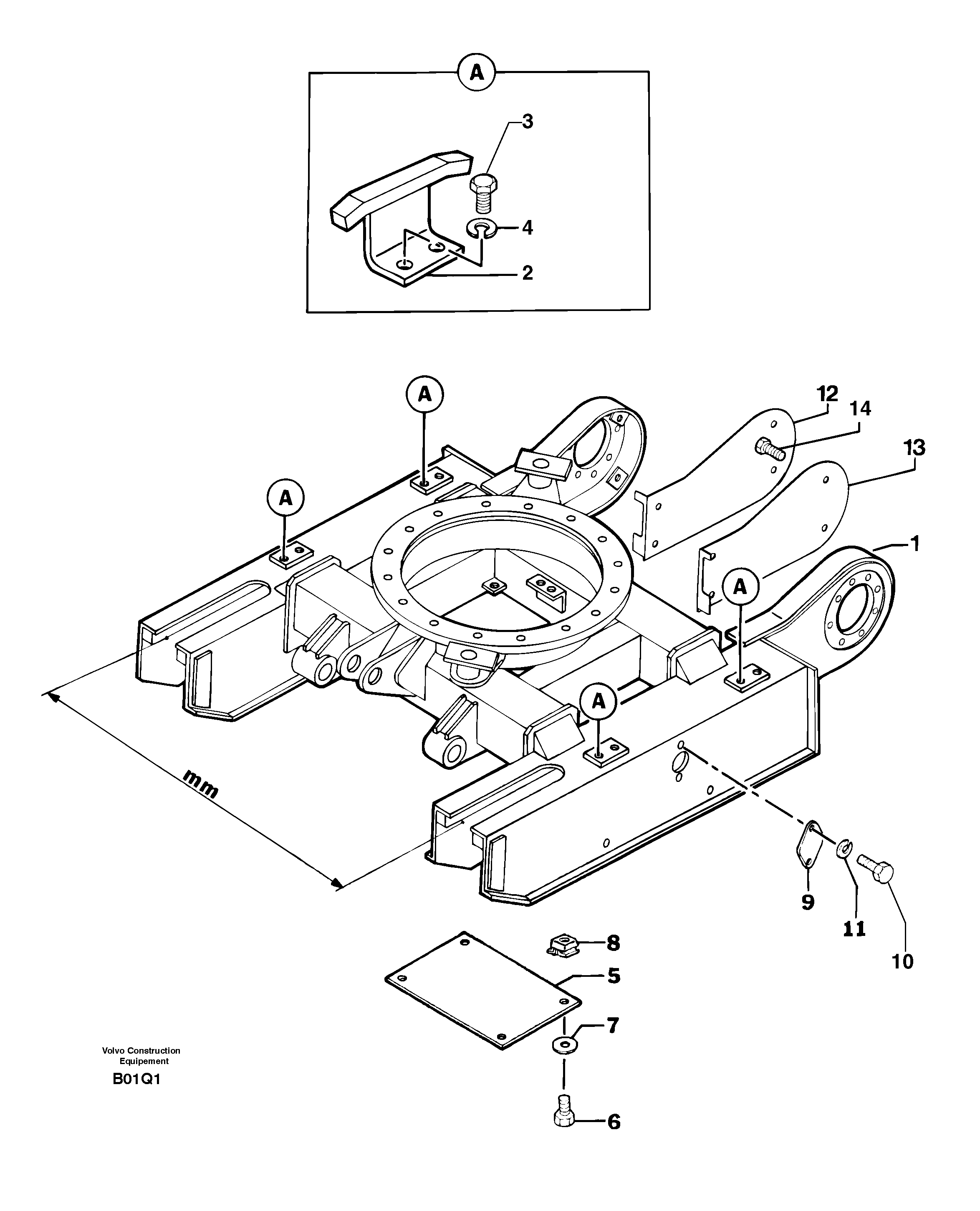 Lower frame — volvo parts diagram