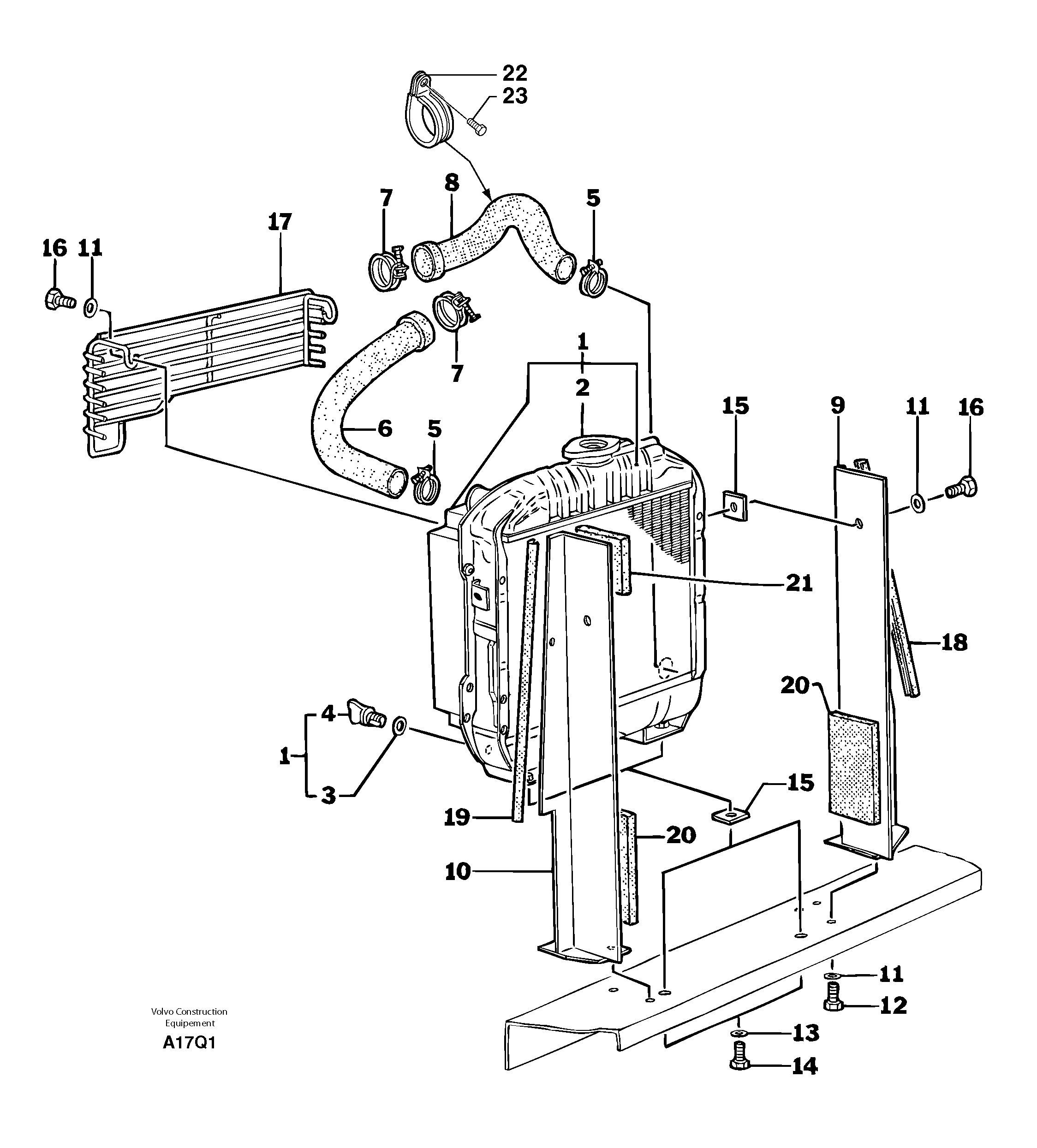Radiator — volvo parts diagram