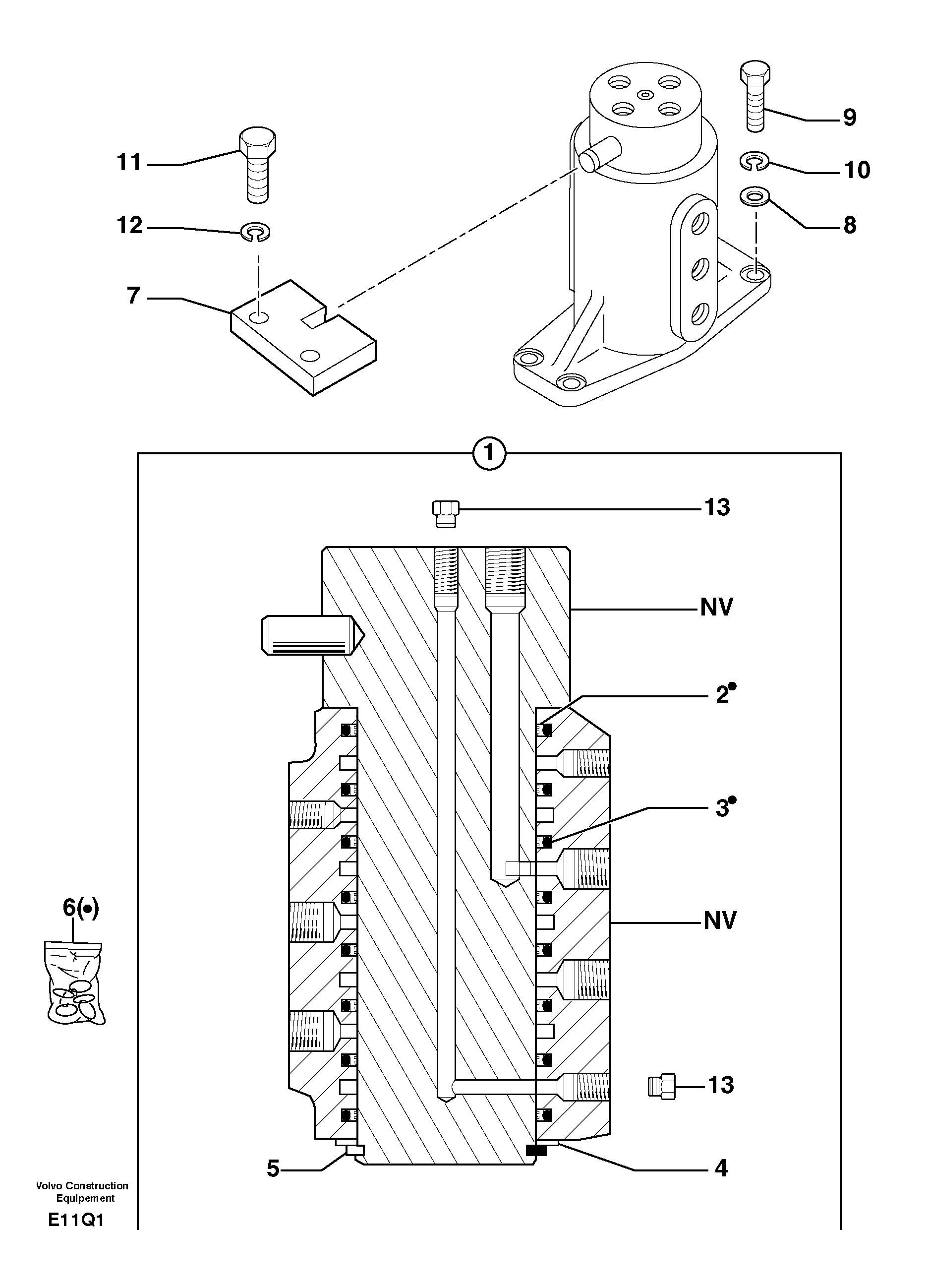Swivel joint — volvo parts diagram