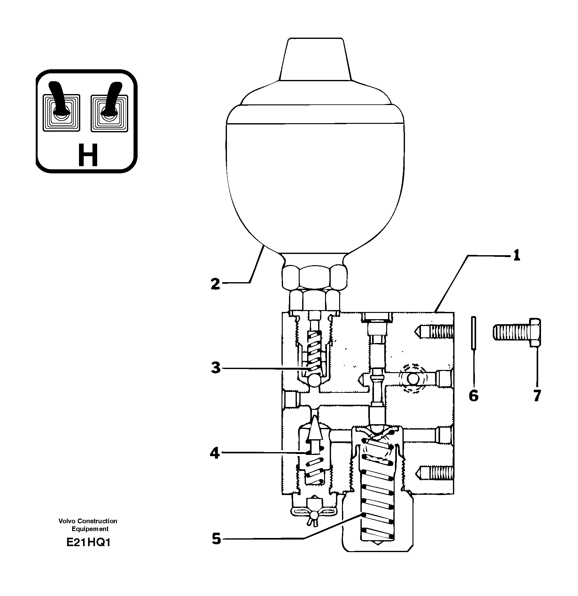 Accumulator / electrovalve — volvo parts diagram