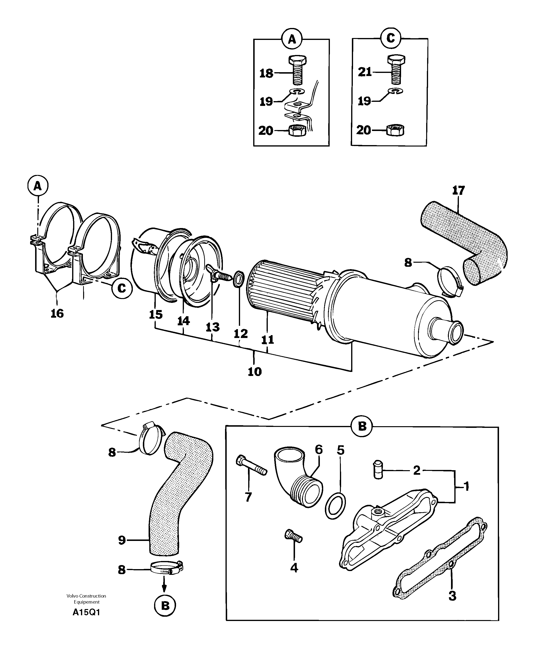 Intake / air filter — volvo parts diagram