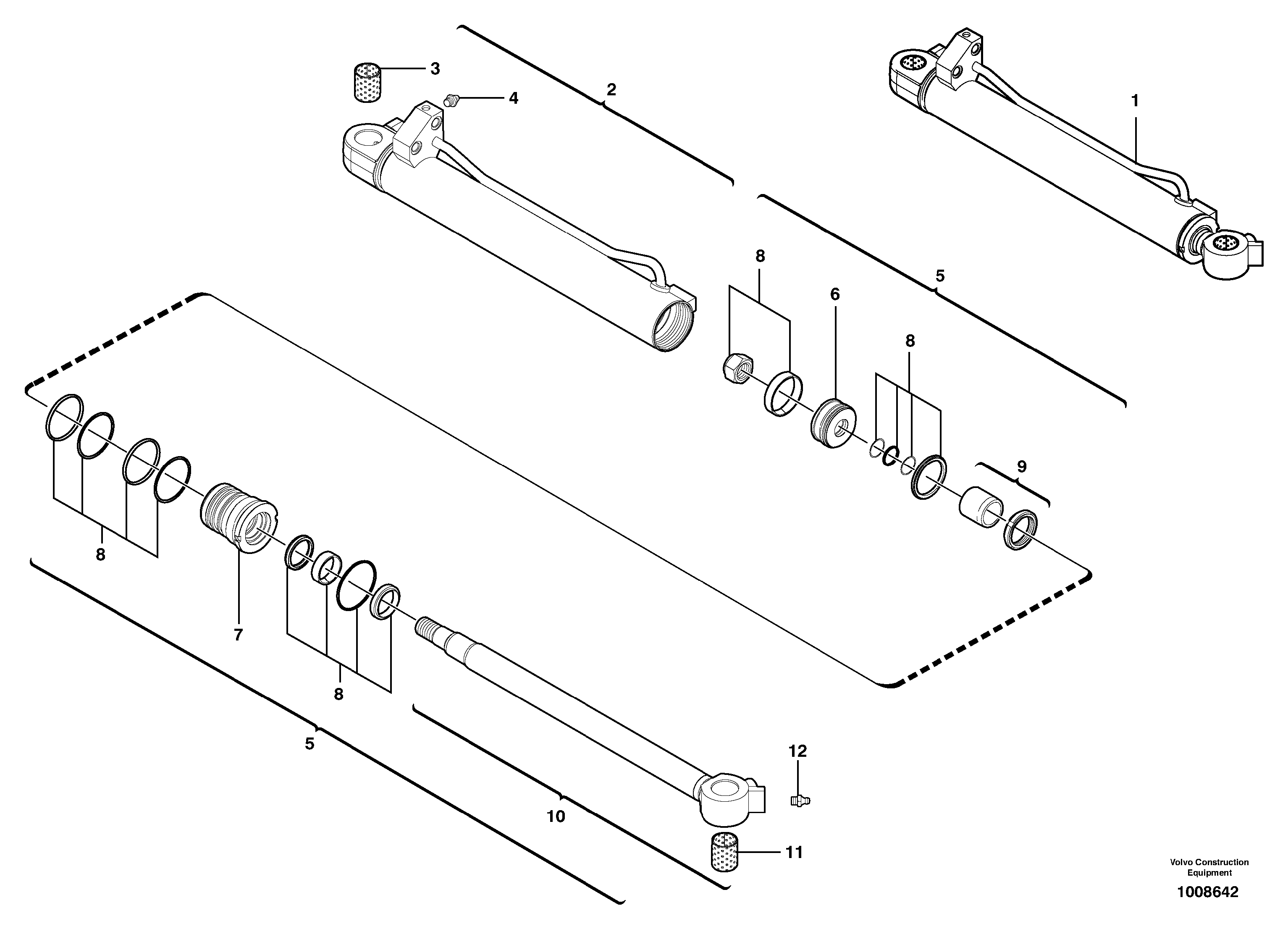 Boom cylinder  S/N271.17088-S/N271.17089 — volvo parts diagram