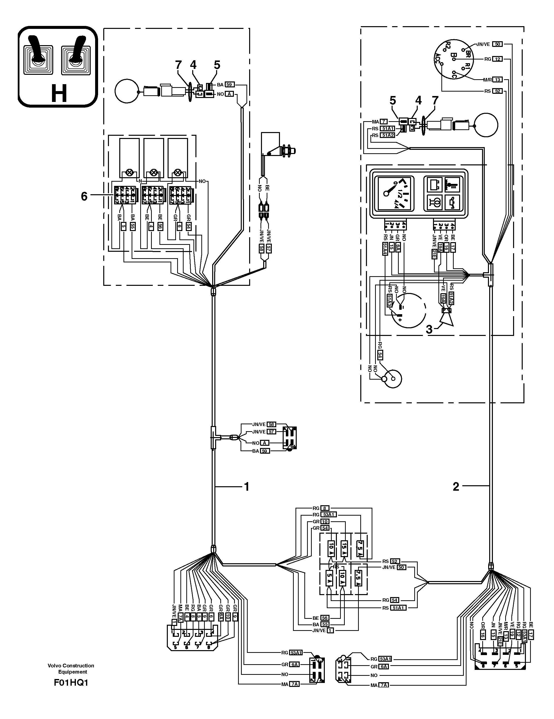 Electrical system ( front ) — volvo parts diagram
