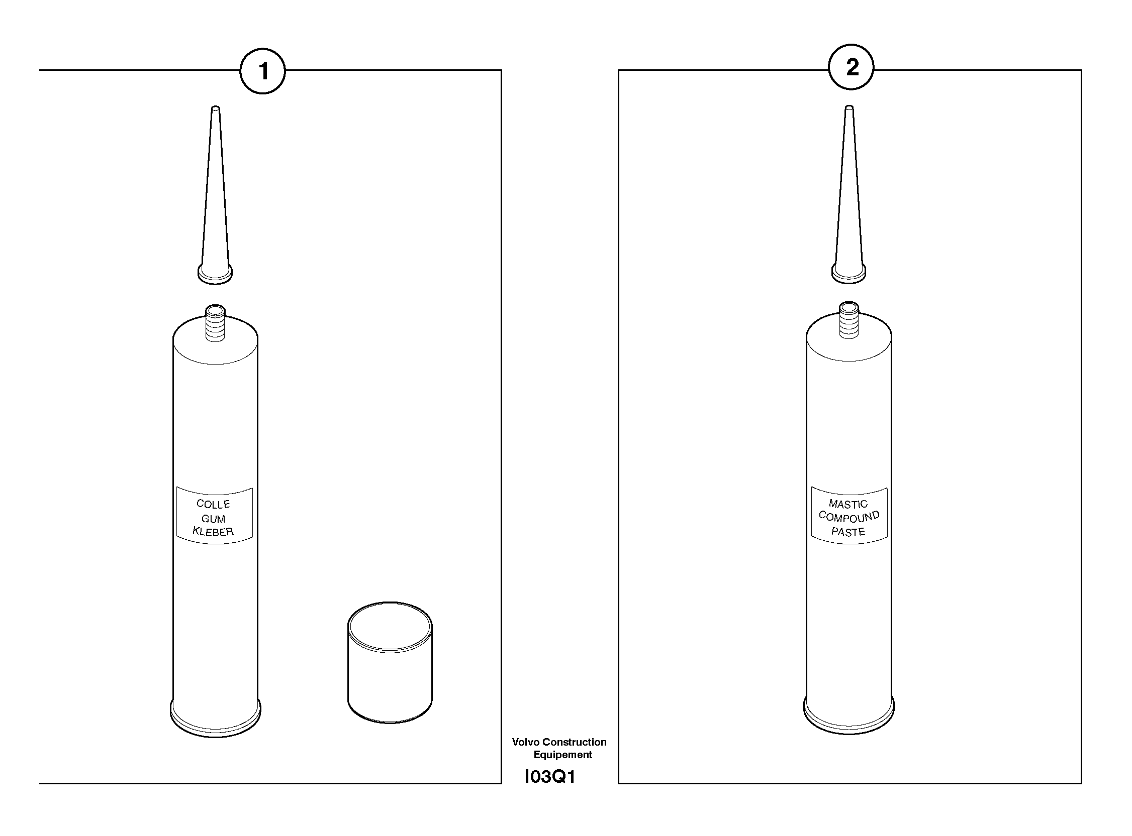 Glue Kit for cab — volvo parts diagram