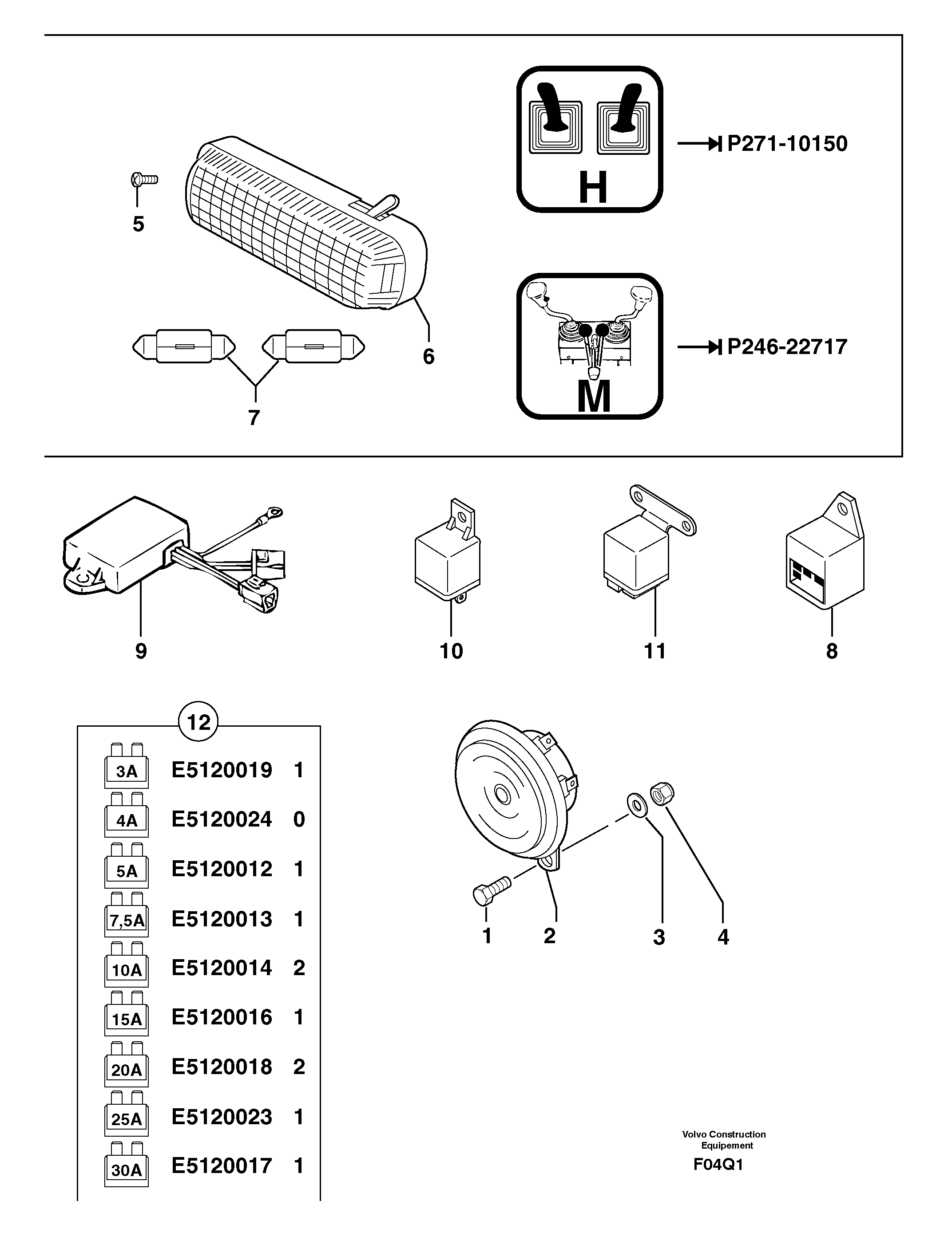Electrical equipment — volvo parts diagram