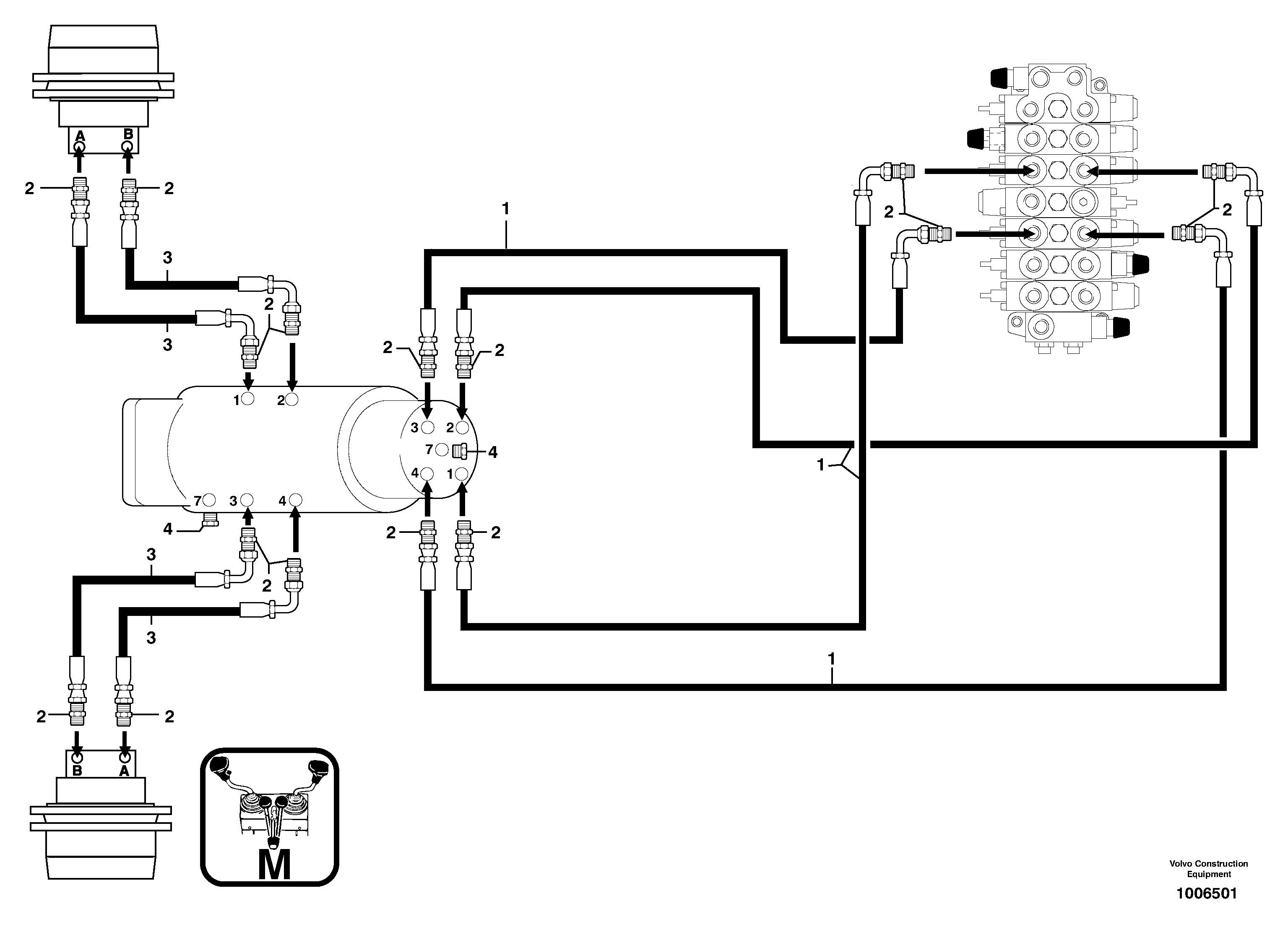 Hydr. circuit. ( travelling ) — volvo parts diagram