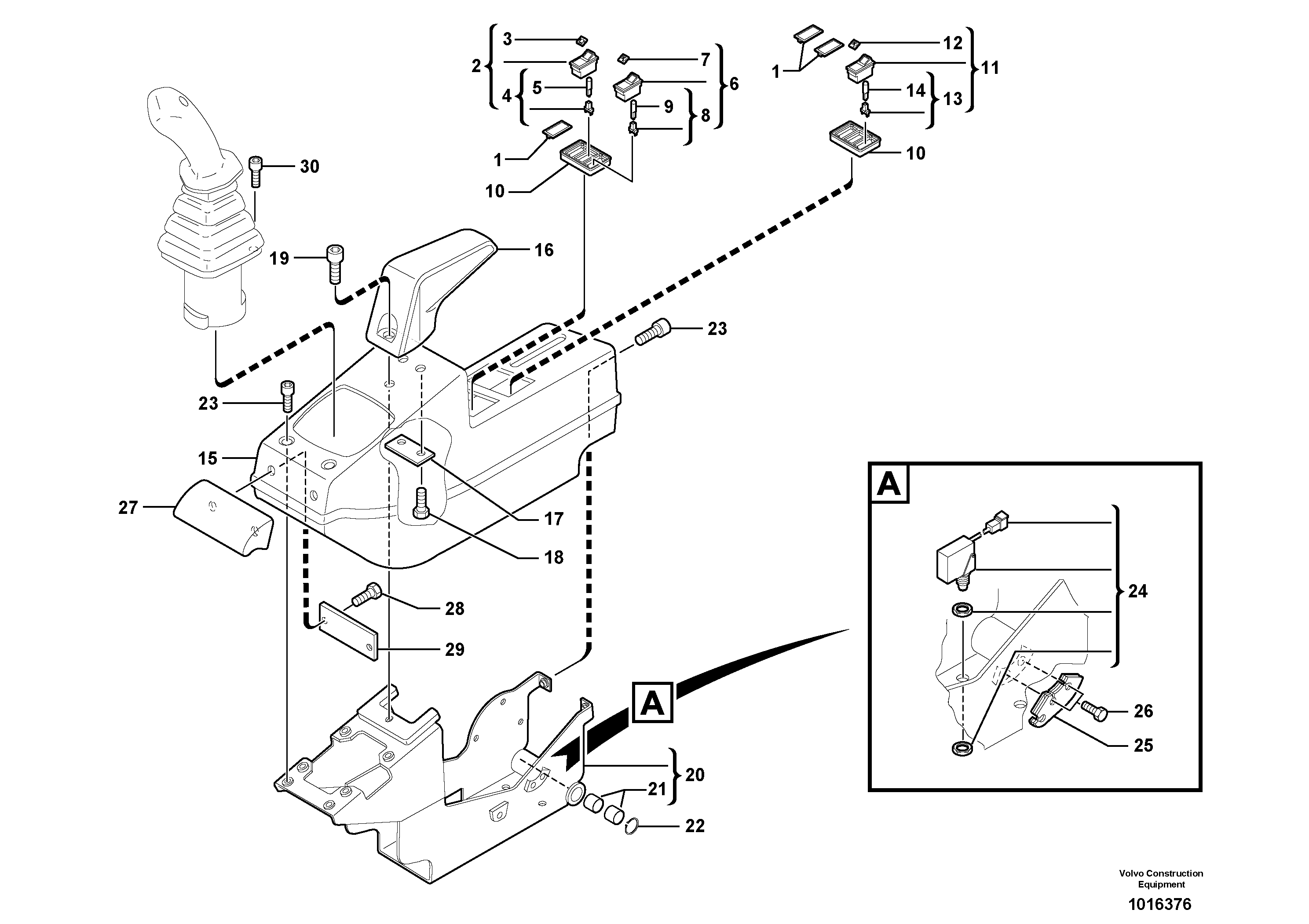 Operator's station : instrument panel ( left ) — volvo parts diagram