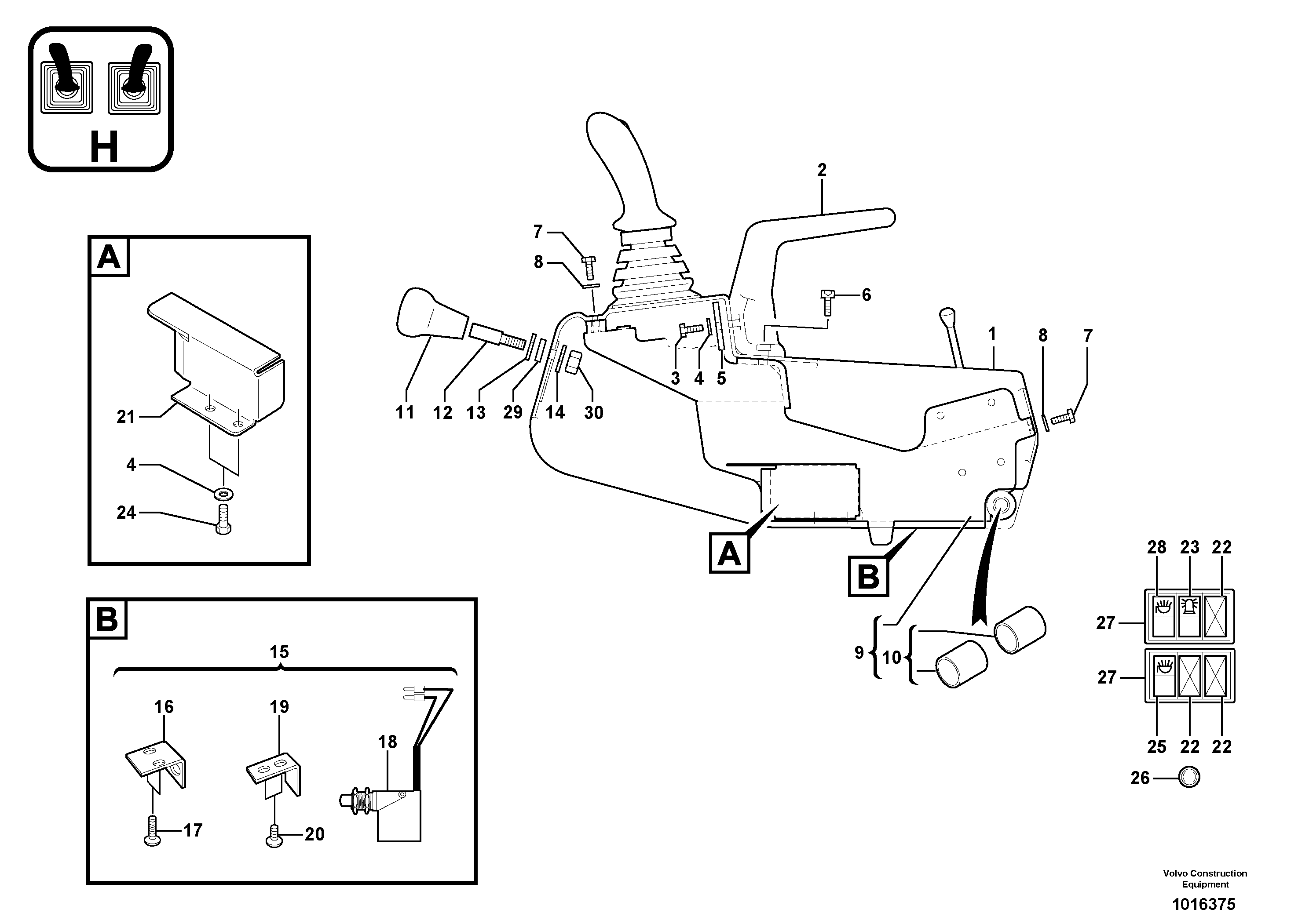 Operator's station : instrument panel ( left ) — volvo parts diagram