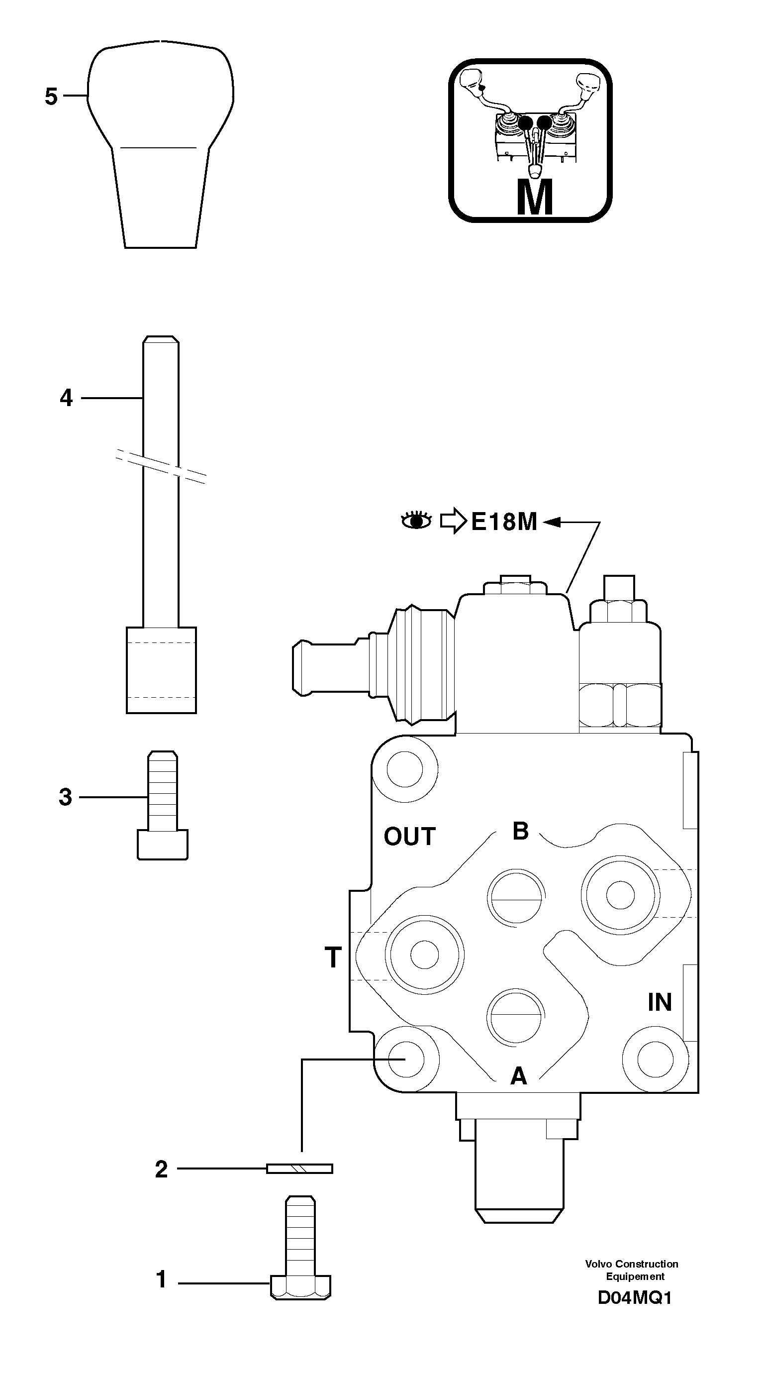 Control lever : dozer blade — volvo parts diagram