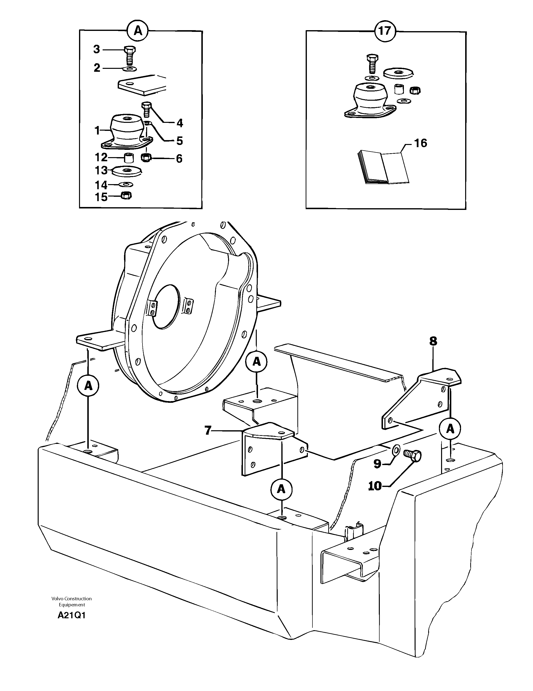 Engine mounts — volvo parts diagram