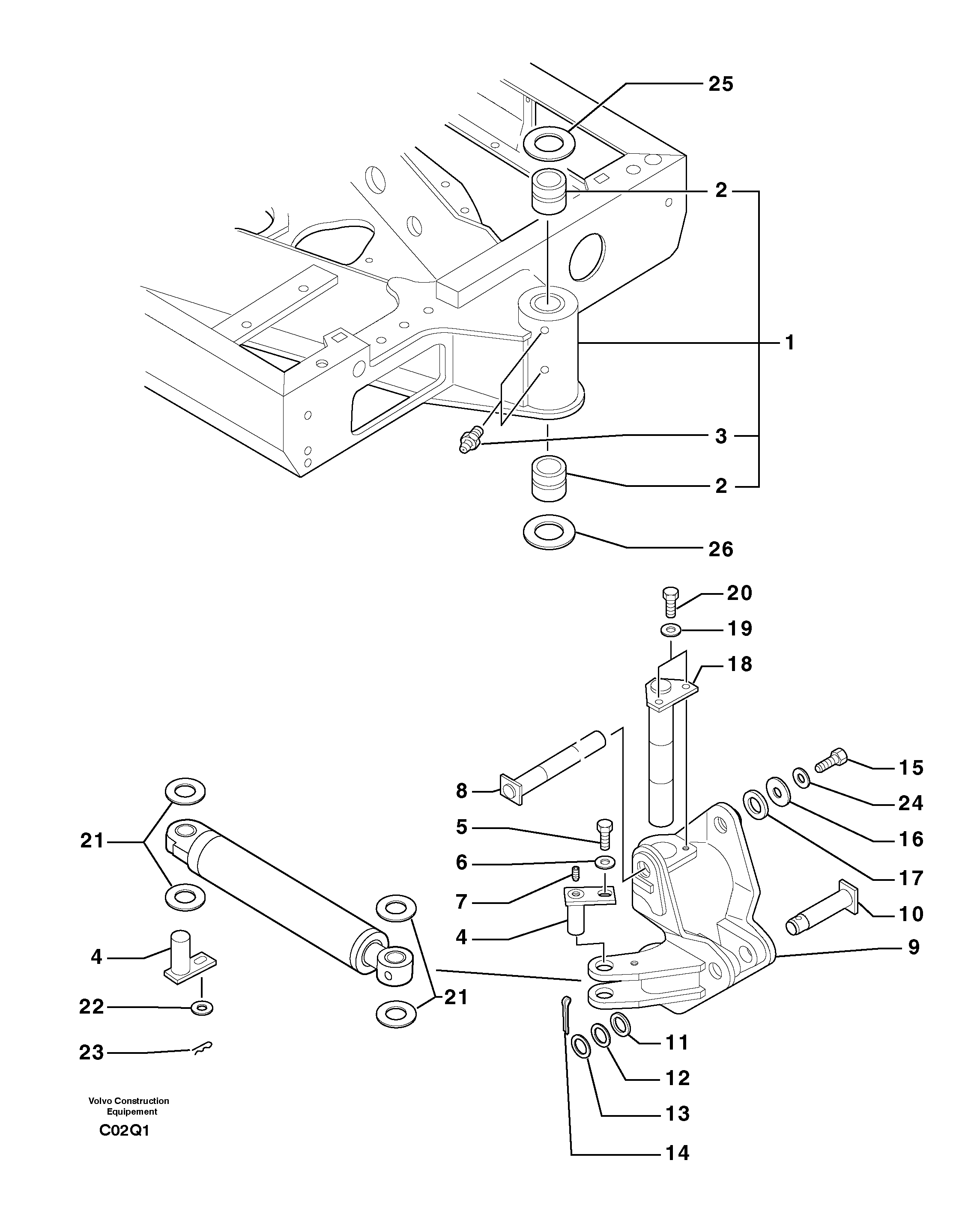Pivot pin — volvo parts diagram