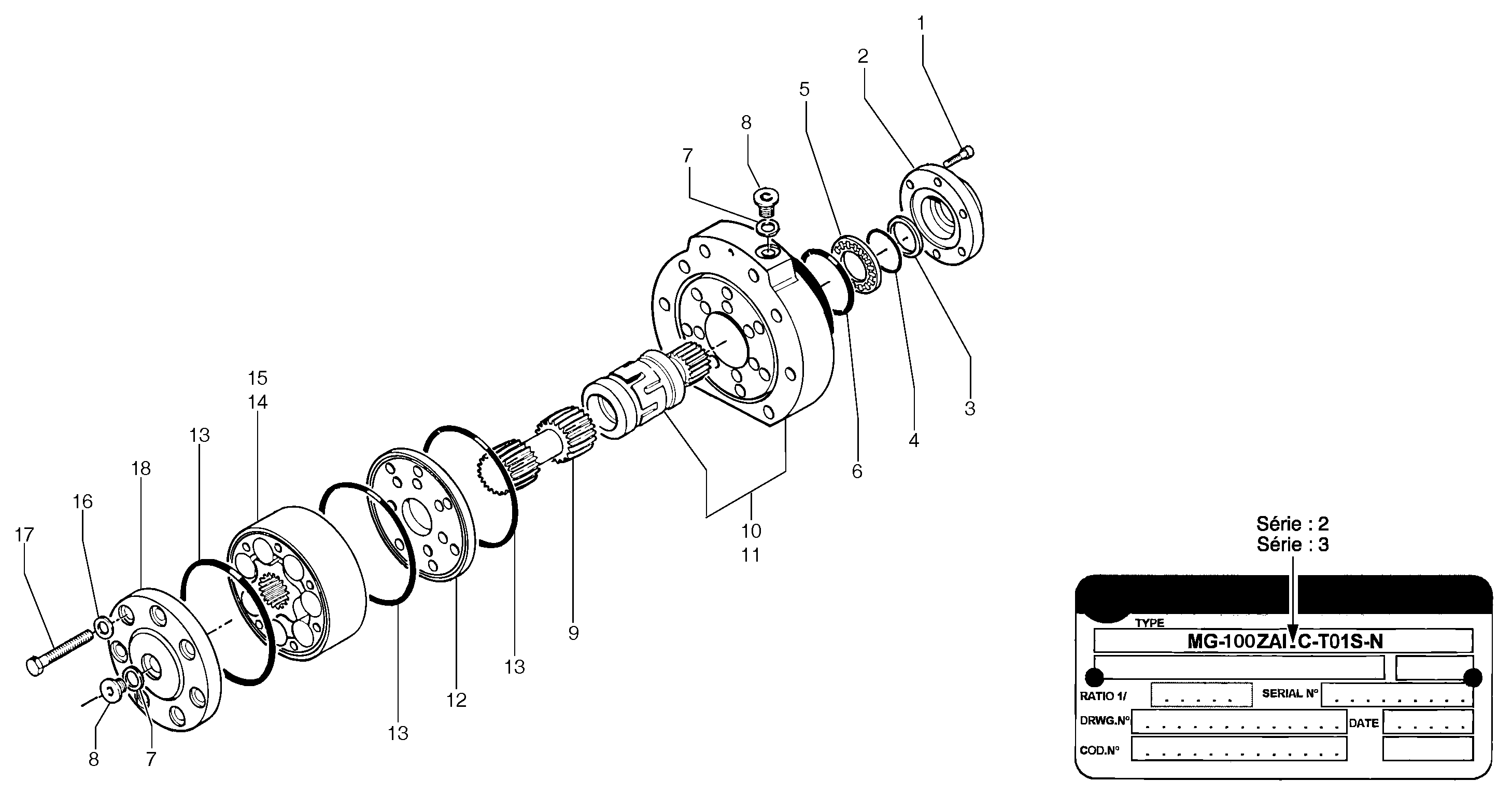 Hydraulic travelling motor — volvo parts diagram