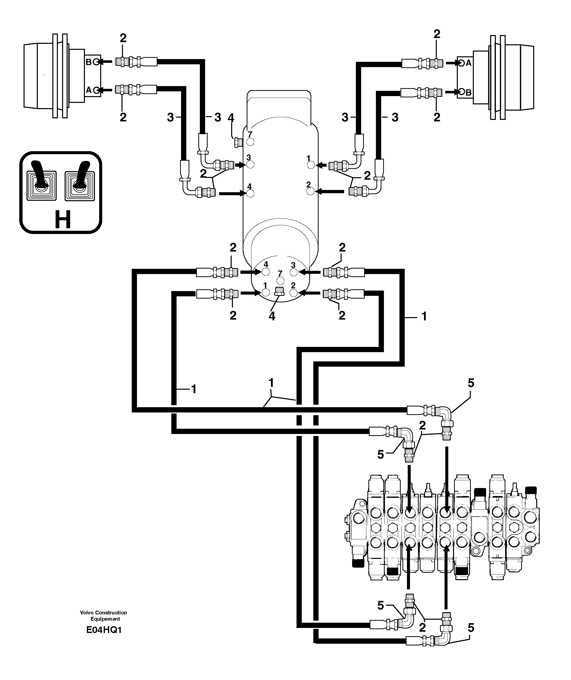 Hydr. circuit. ( travelling ) — volvo parts diagram