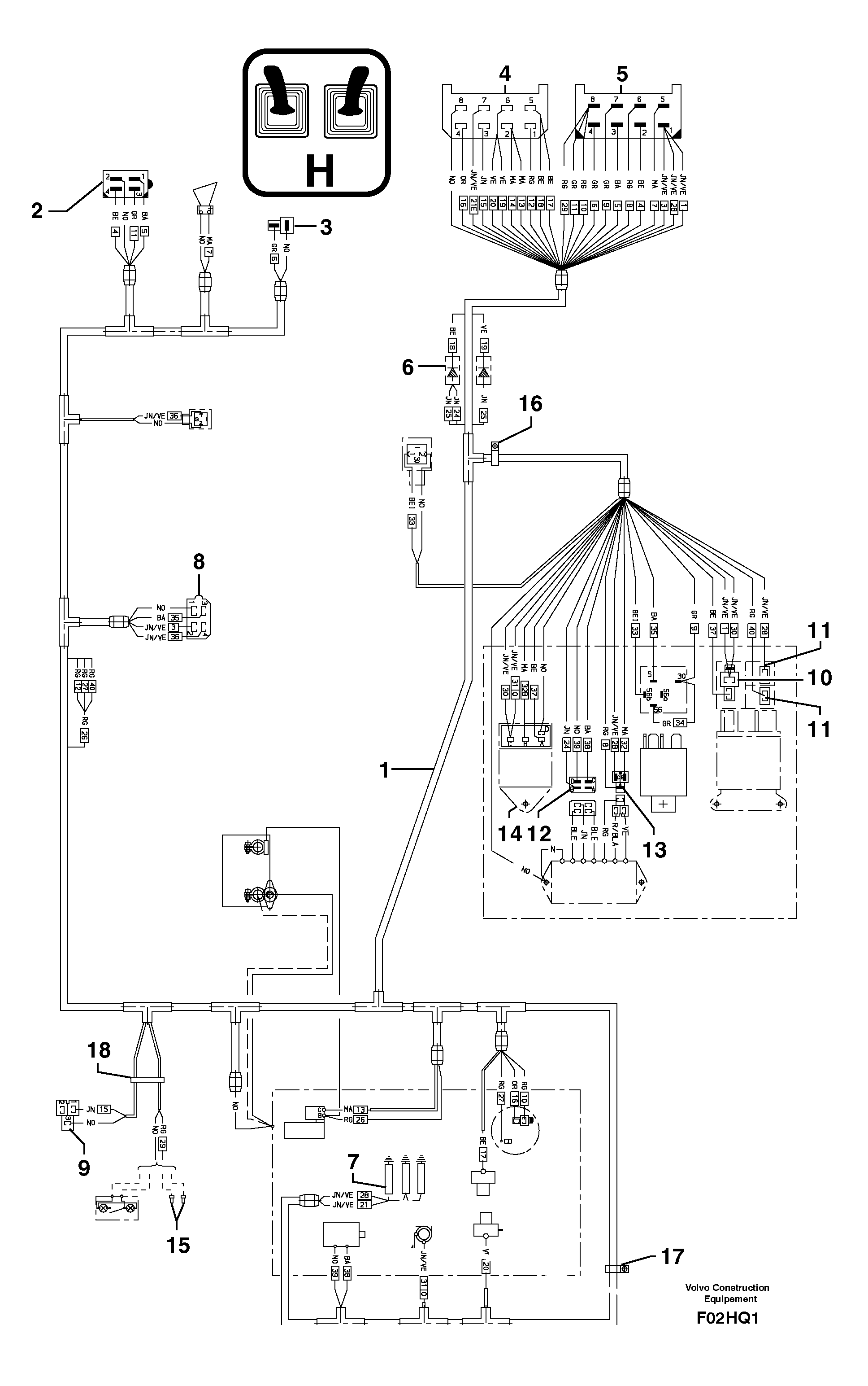 Electrical system ( rear ) — volvo parts diagram