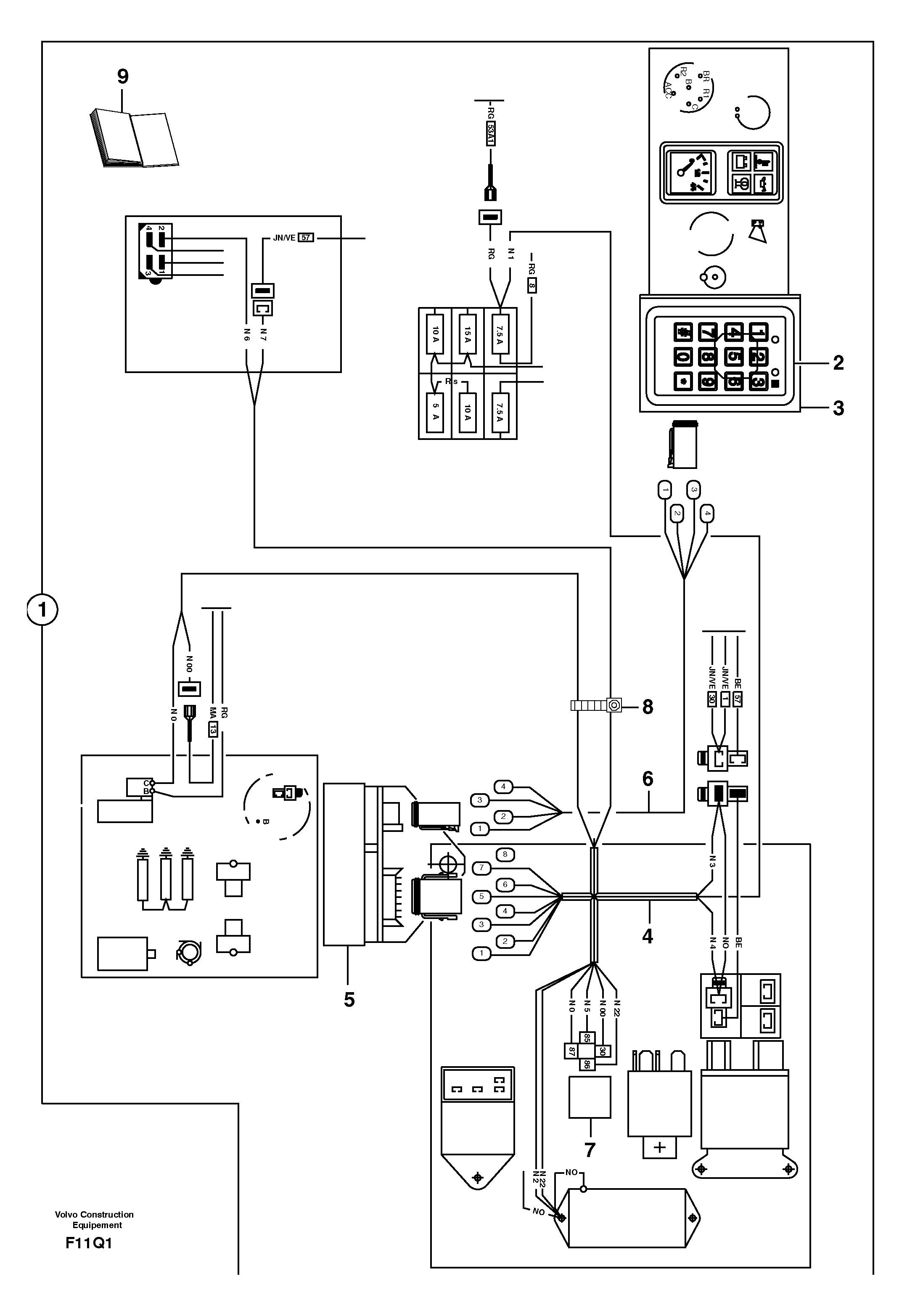 Coded keypad ( anti-start ) / without Puma — volvo parts diagram