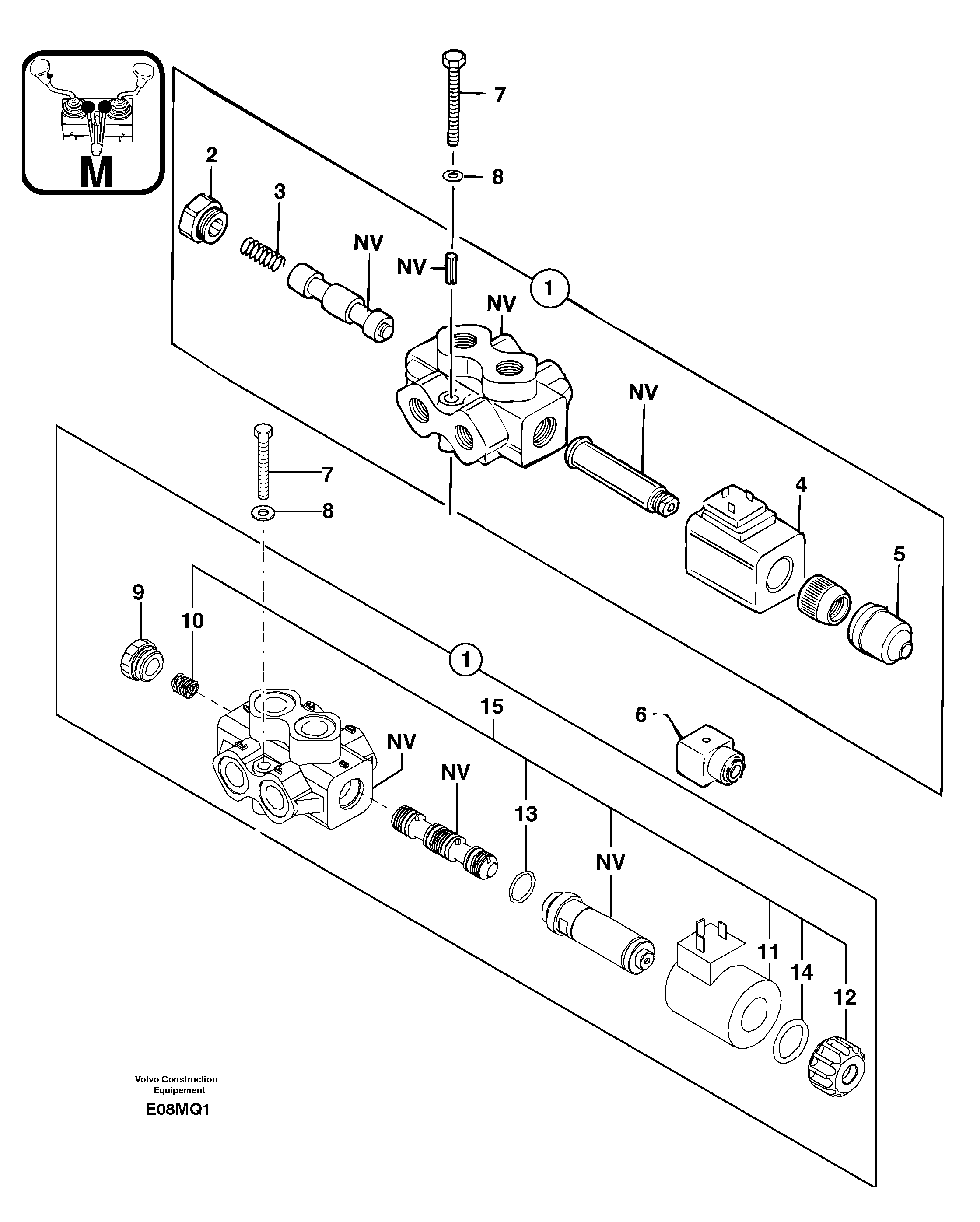 Slewing-offset selector switch — volvo parts diagram