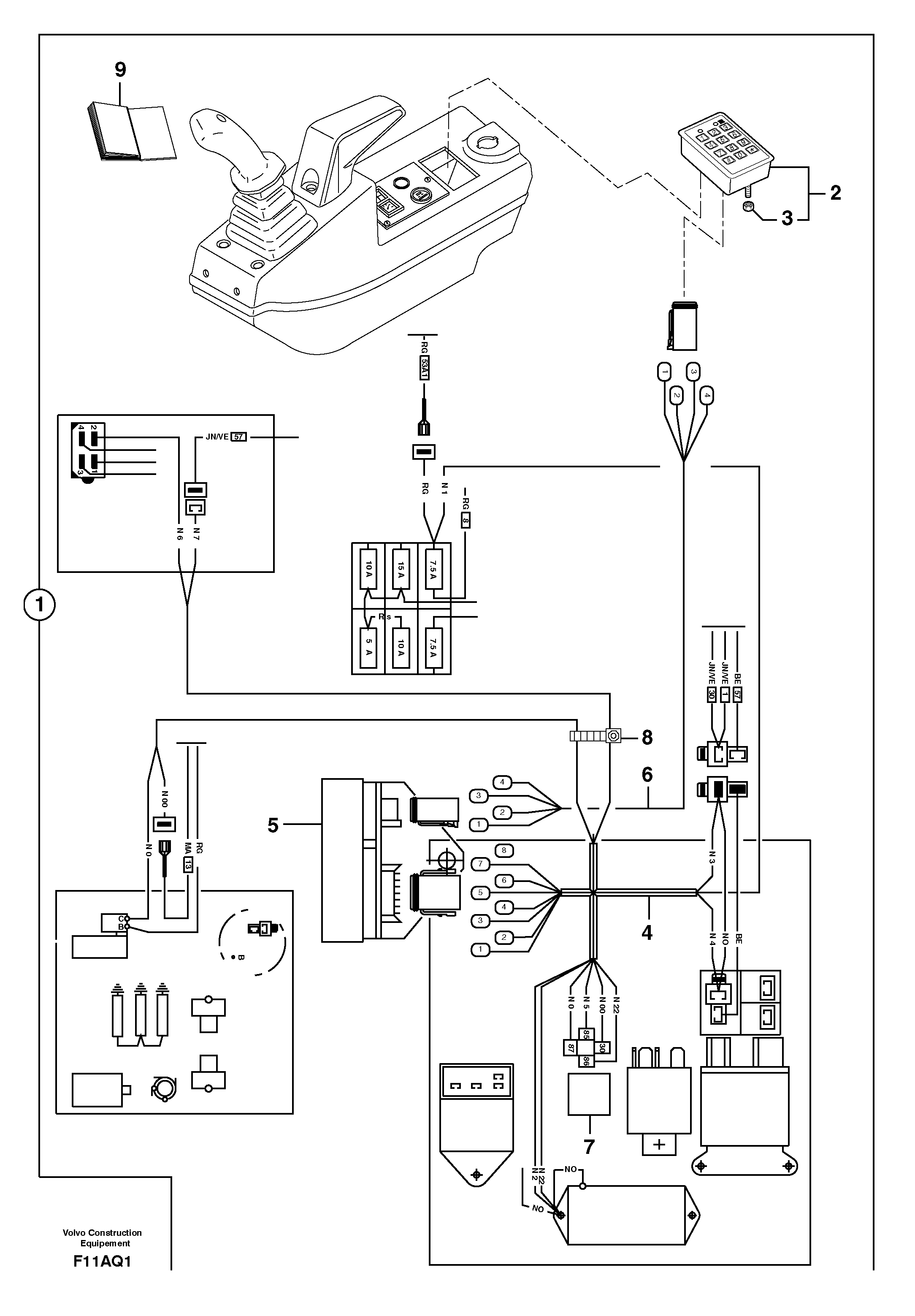 Coded keypad ( anti-start ) / without Puma — volvo parts diagram