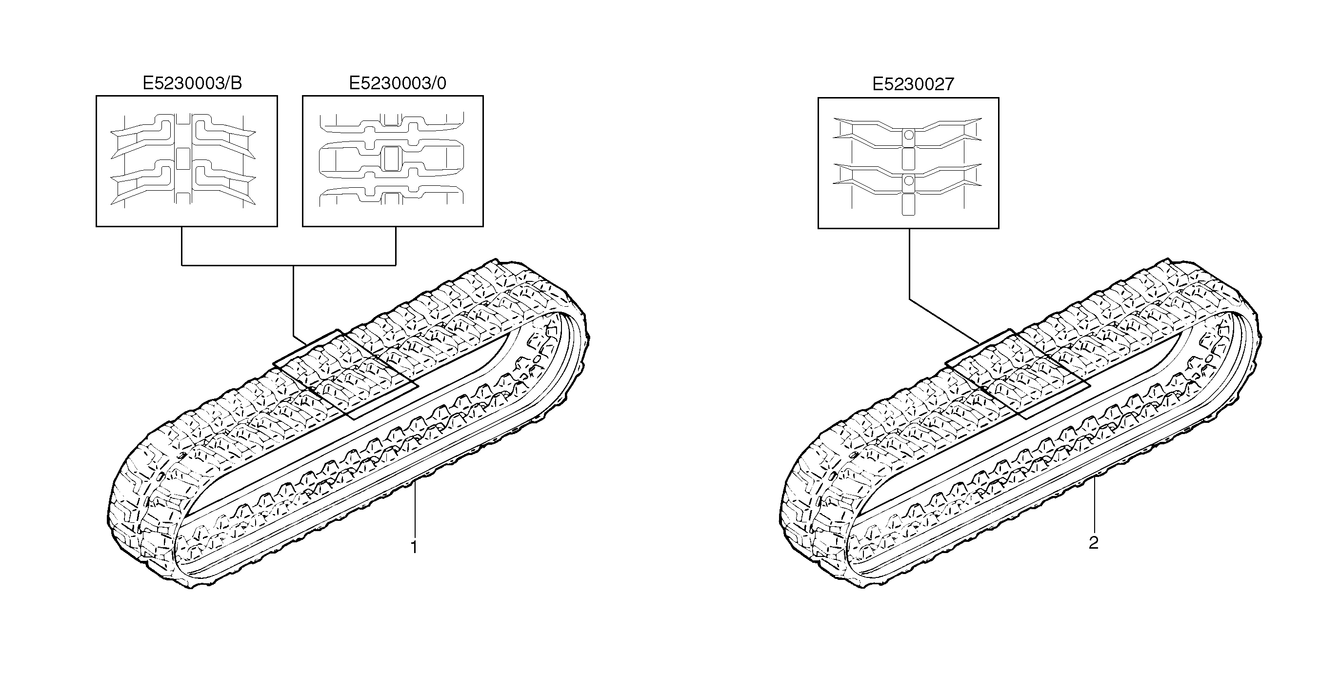 Rubber tracks — volvo parts diagram