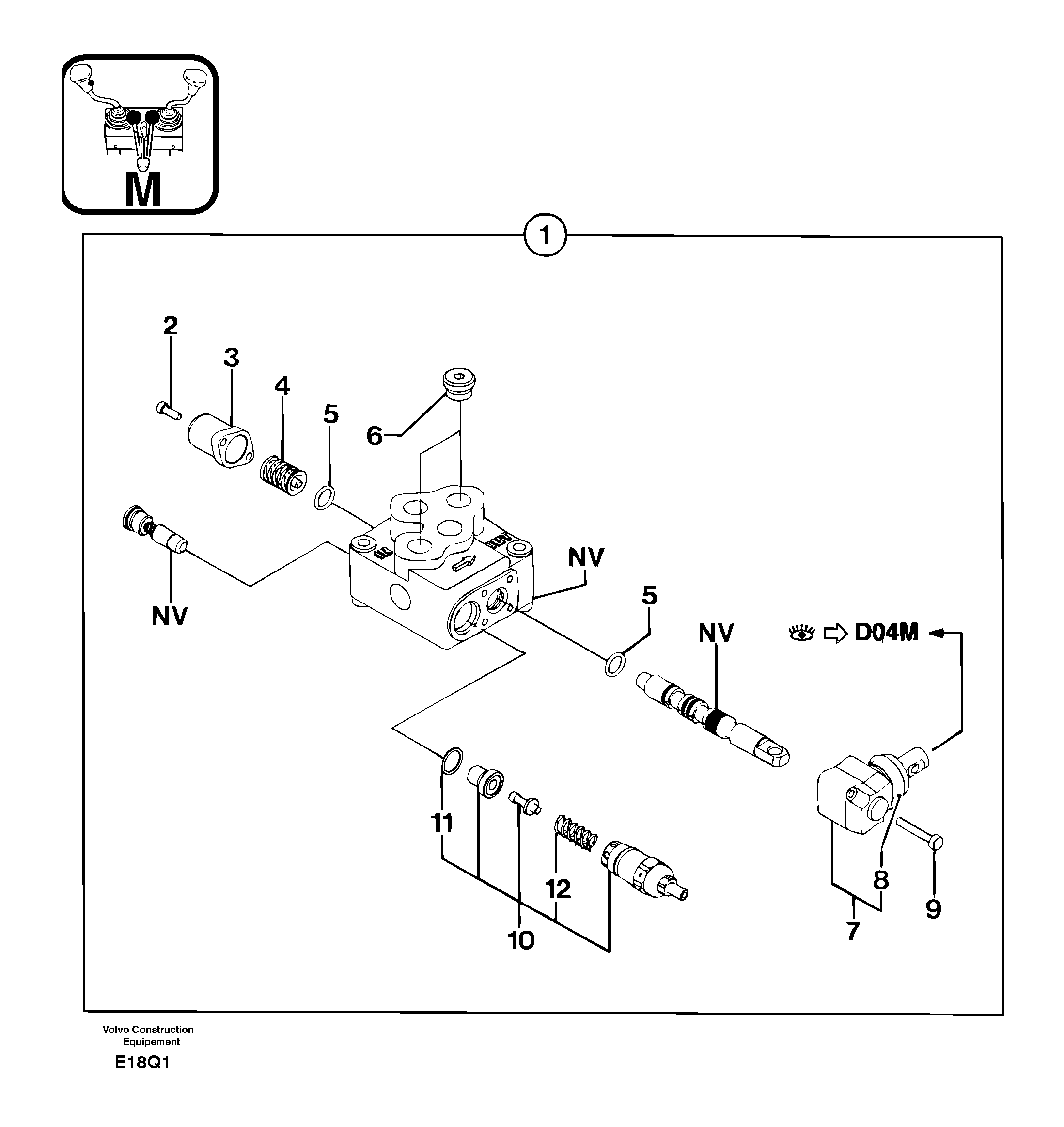 Control valve : 1 spool — volvo parts diagram